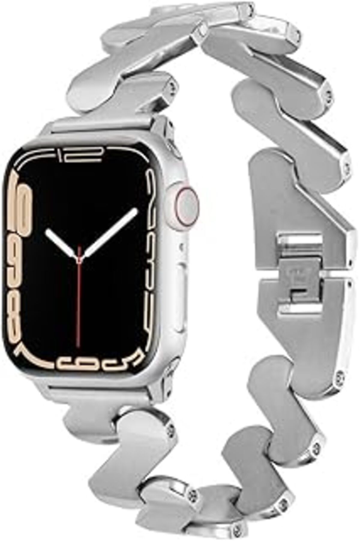 NZM TİCARET Zore Apple İle Uyumlu Watch Ultra 42/44/49Mm Kordon Krd-80 Metal Strap Kayış Gümüş