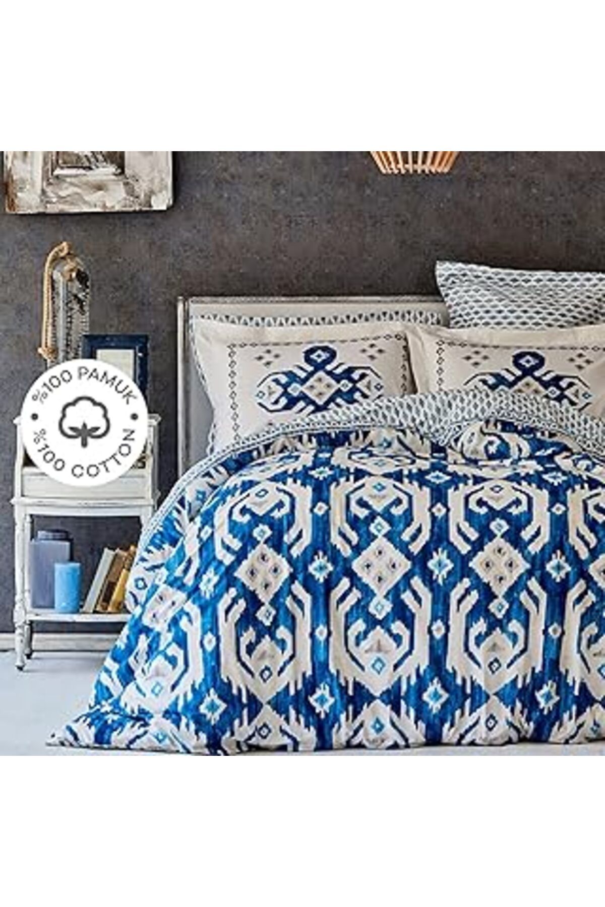 DENİZBİLİŞİM Karaca Home Neos Mavi Çift Kişilik Nevresim Takımı