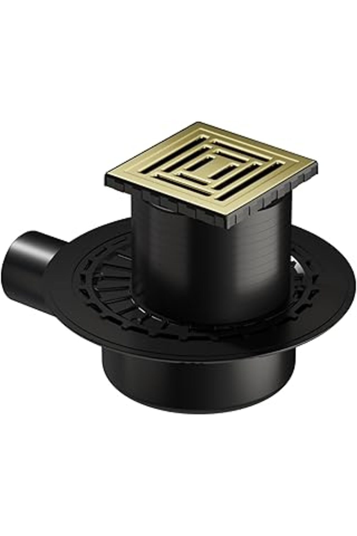 Pazarcan Vitra V-Flow Kare 5607316 Yalıtımlı Duş Kanalı Yandan Çıkışlı Dk 800 Kapak Parlak Altın