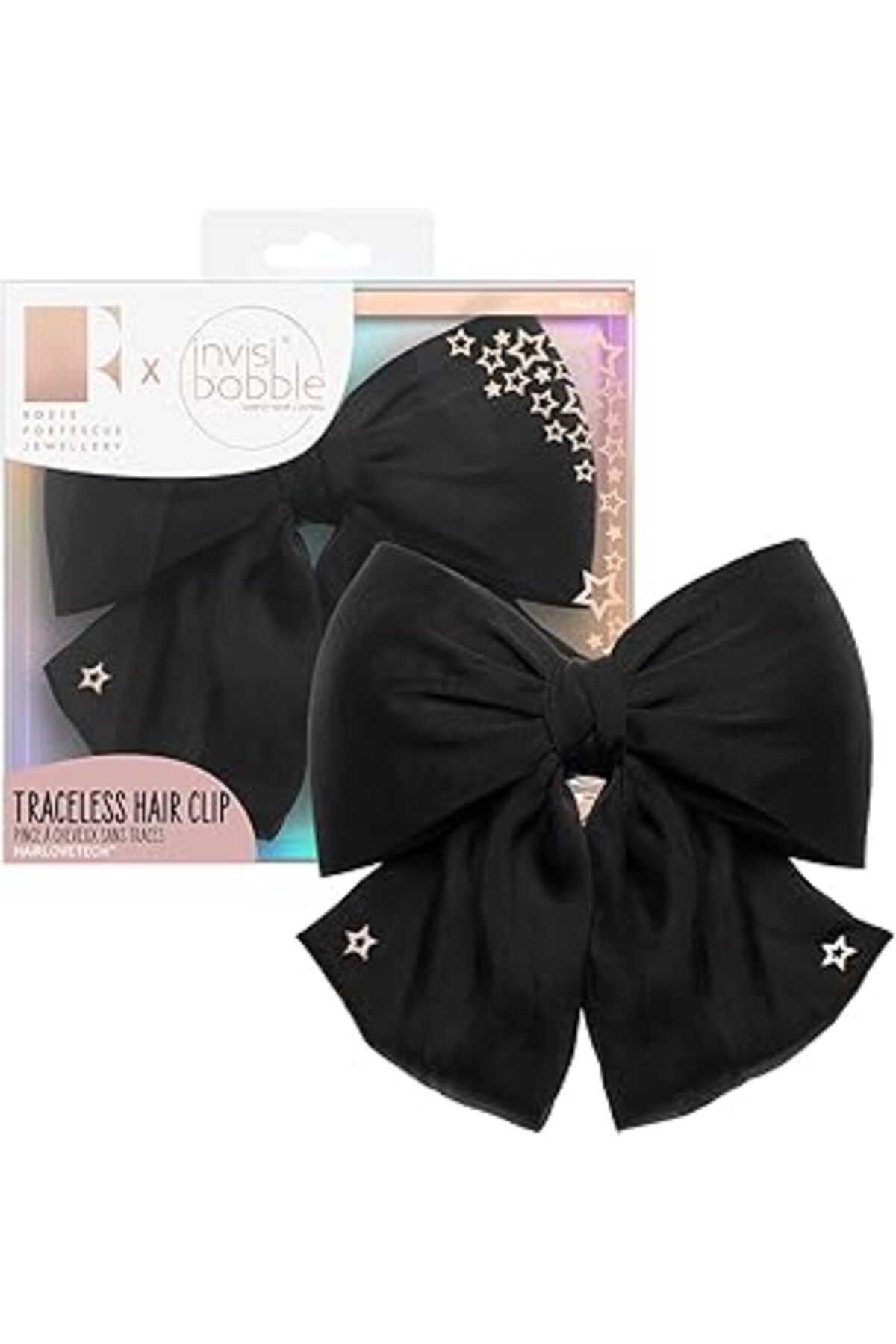 karadağsb Invisibobble Limited Collection Rosie Fortescue - Waver Plus Bow Please Saç Tokası - Siyah Kadife B