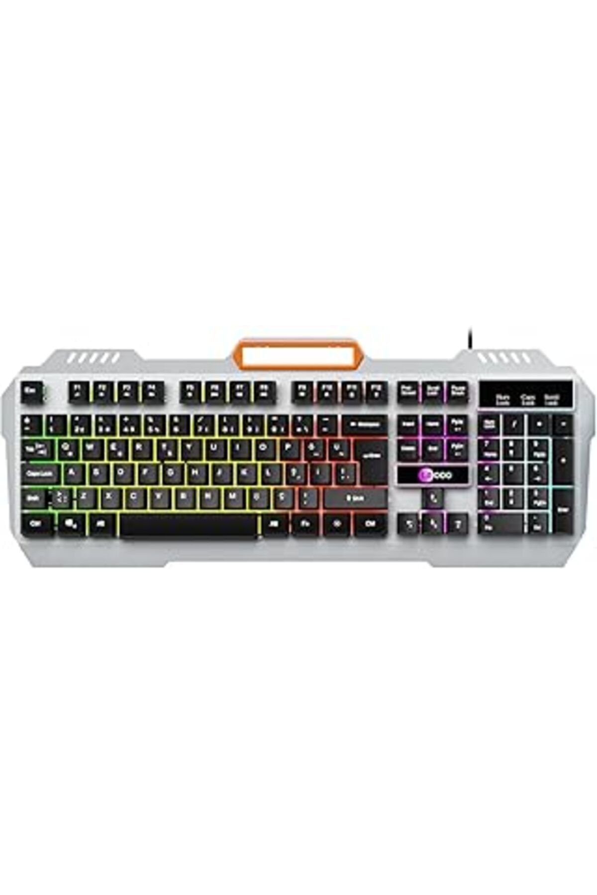 Mu Art Lecoo Kb123 Usb Kablolu Oyuncu Klavye - Rainbow Efektli, Mekanik Hisli Sessiz, Membran Gaming Türkç