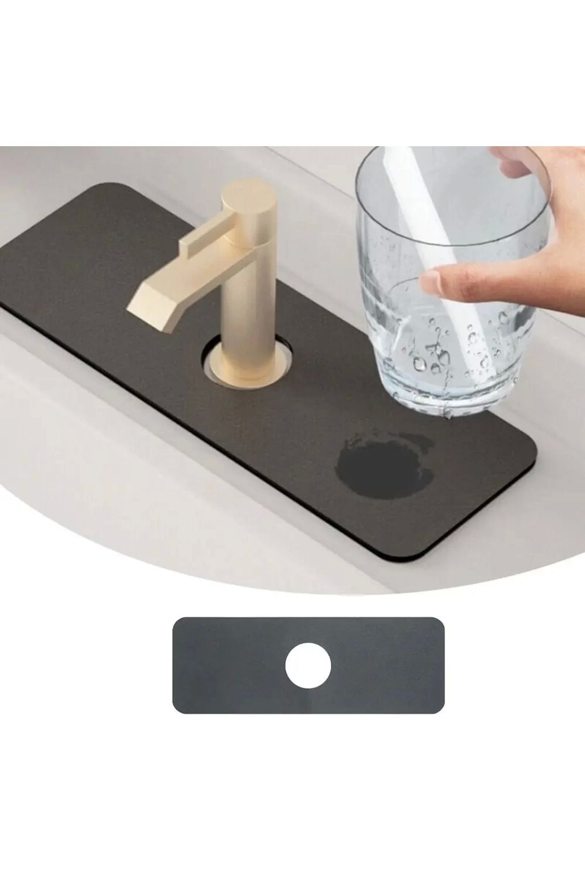 karadağsb Su Emici Sihirli Mutfak Banyo Musluk Matı Lavabo Kenar Matı