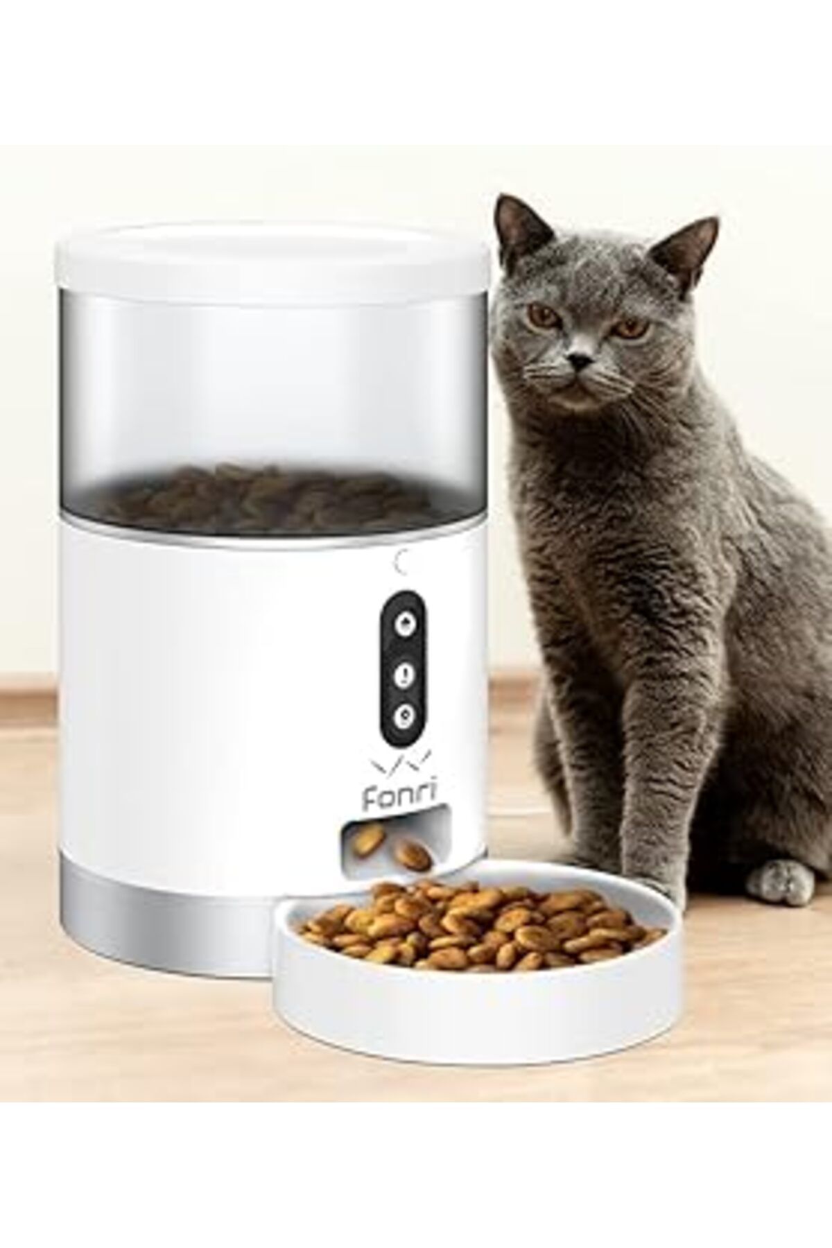 karadağsb Fonri Kedi Köpek Akıllı Mama Kabı, Otomatik, Wifi, 4Lt, Uzaktan Kontrol, Porsiyon Ayarlı