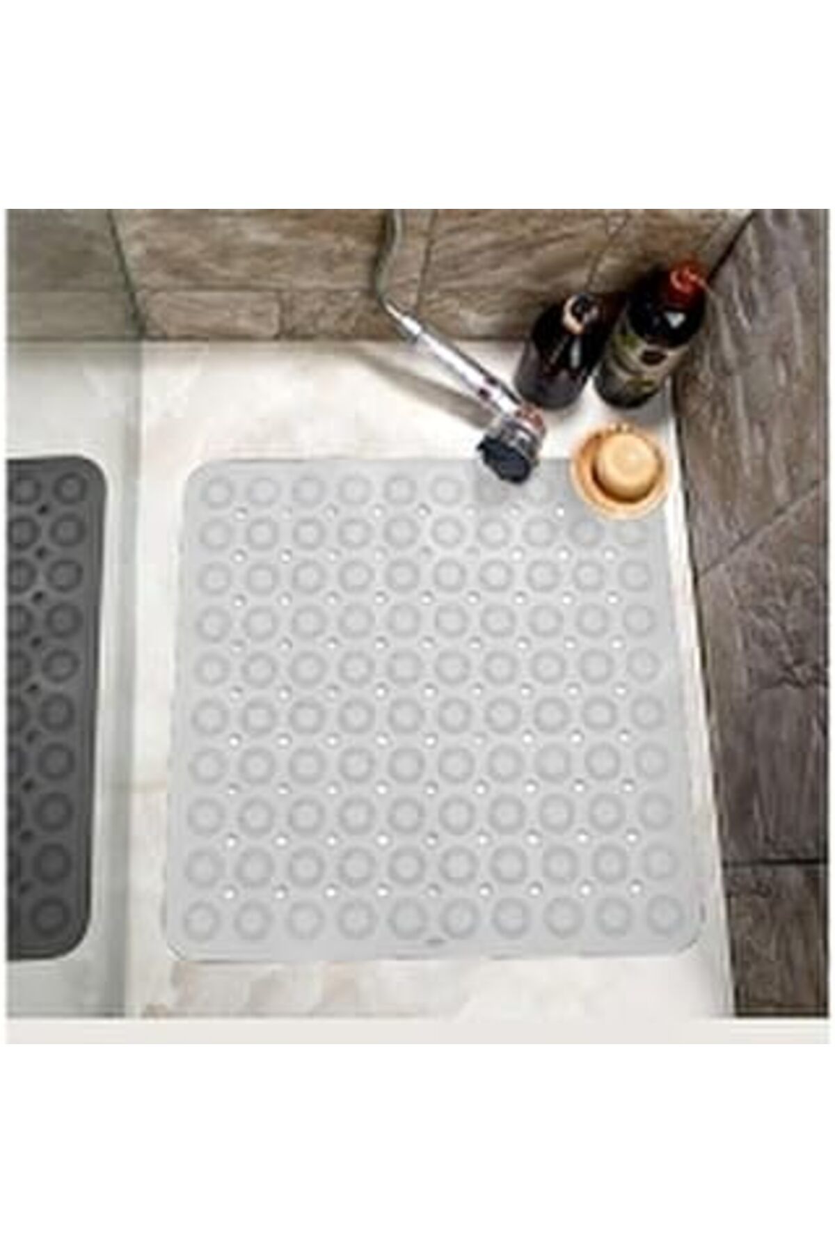karadağsb Seahome Kaydırmaz Duşakabin Banyo Ve Duş Paspası Kare Masajlı Paspas Beyaz Renk Sea150B
