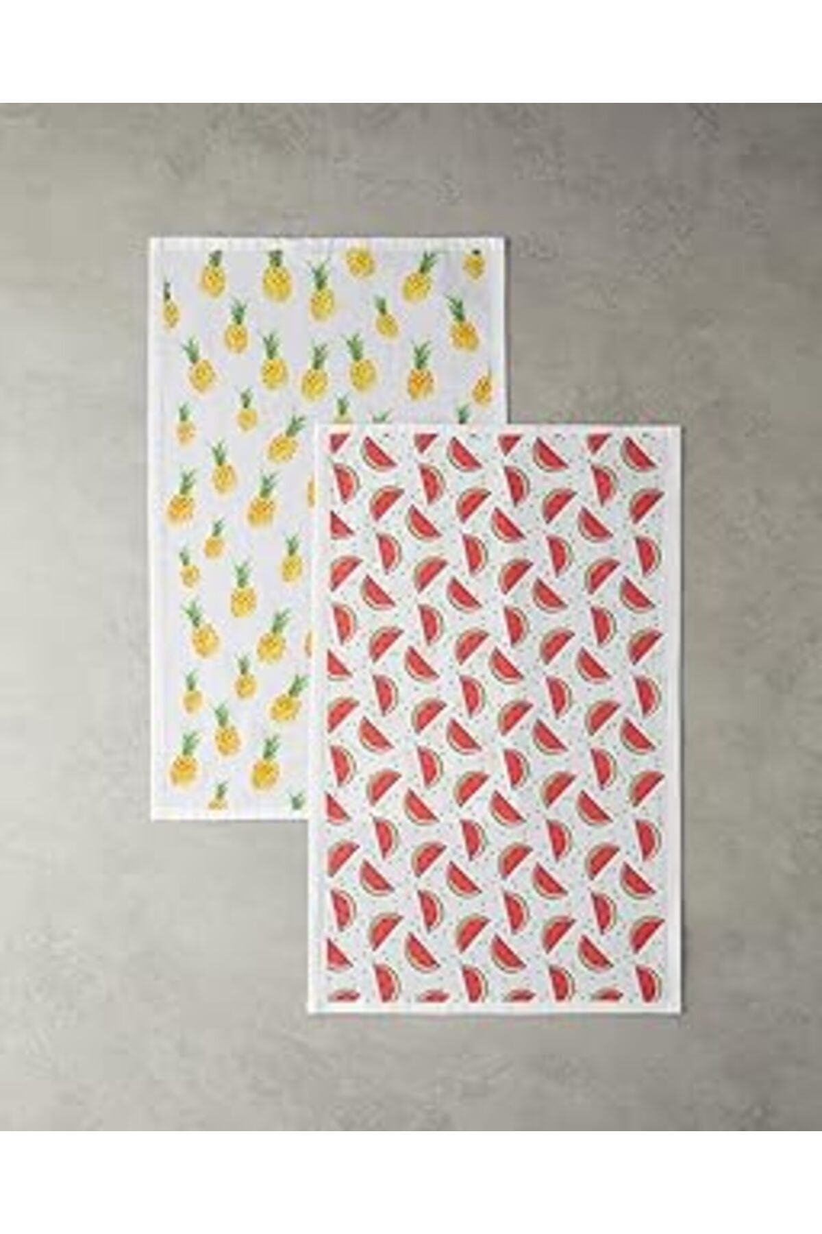 NZM TİCARET English Home Fruits Pamuk 2'Li Kurulama Bezi 30X50 Cm Kırmızı-Turuncu