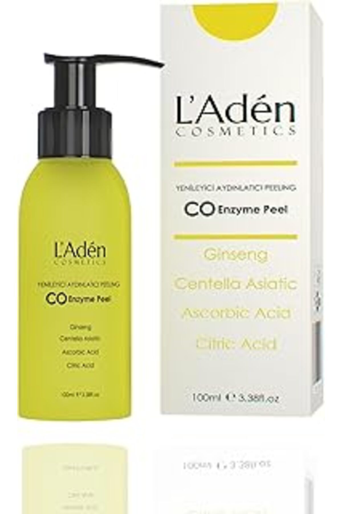 karadağsb L'Adén Cosmetics Anında Soyucu Ginseng Peeling Ölü Deri Arındırıcı, Yenileyici, Aydınlatıcı Vücut,