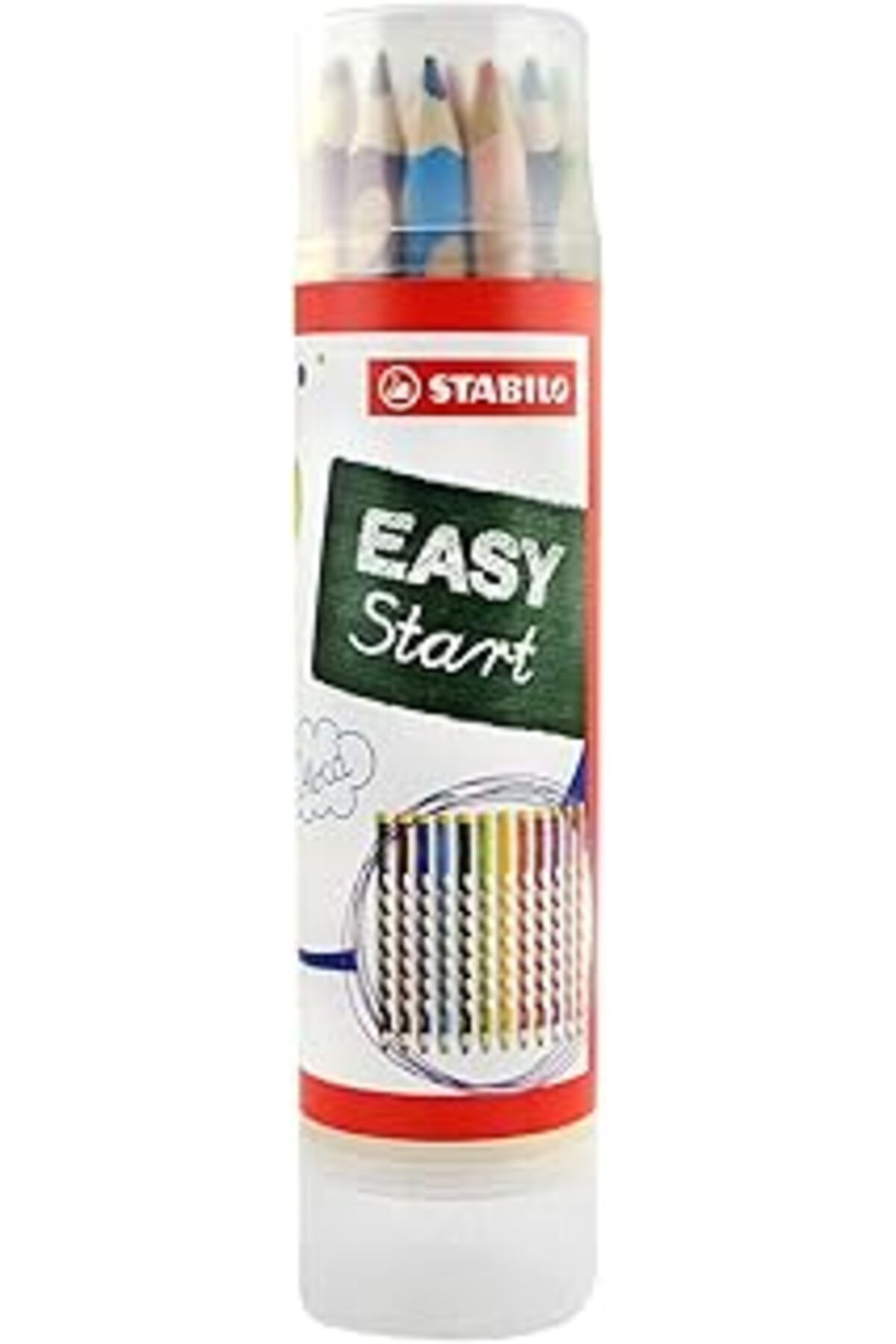 NZM TİCARET Easycolors - Ergonomik Kuru Boya Kalemi - 12 Renkli Tüp - Sağ