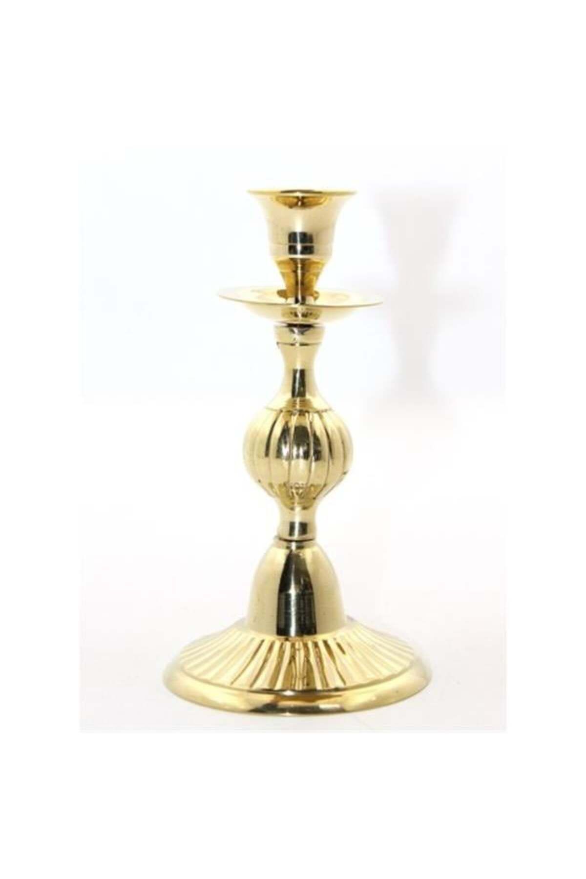 DENİZBİLİŞİM Tekli Pirinç Şamdan Model 3