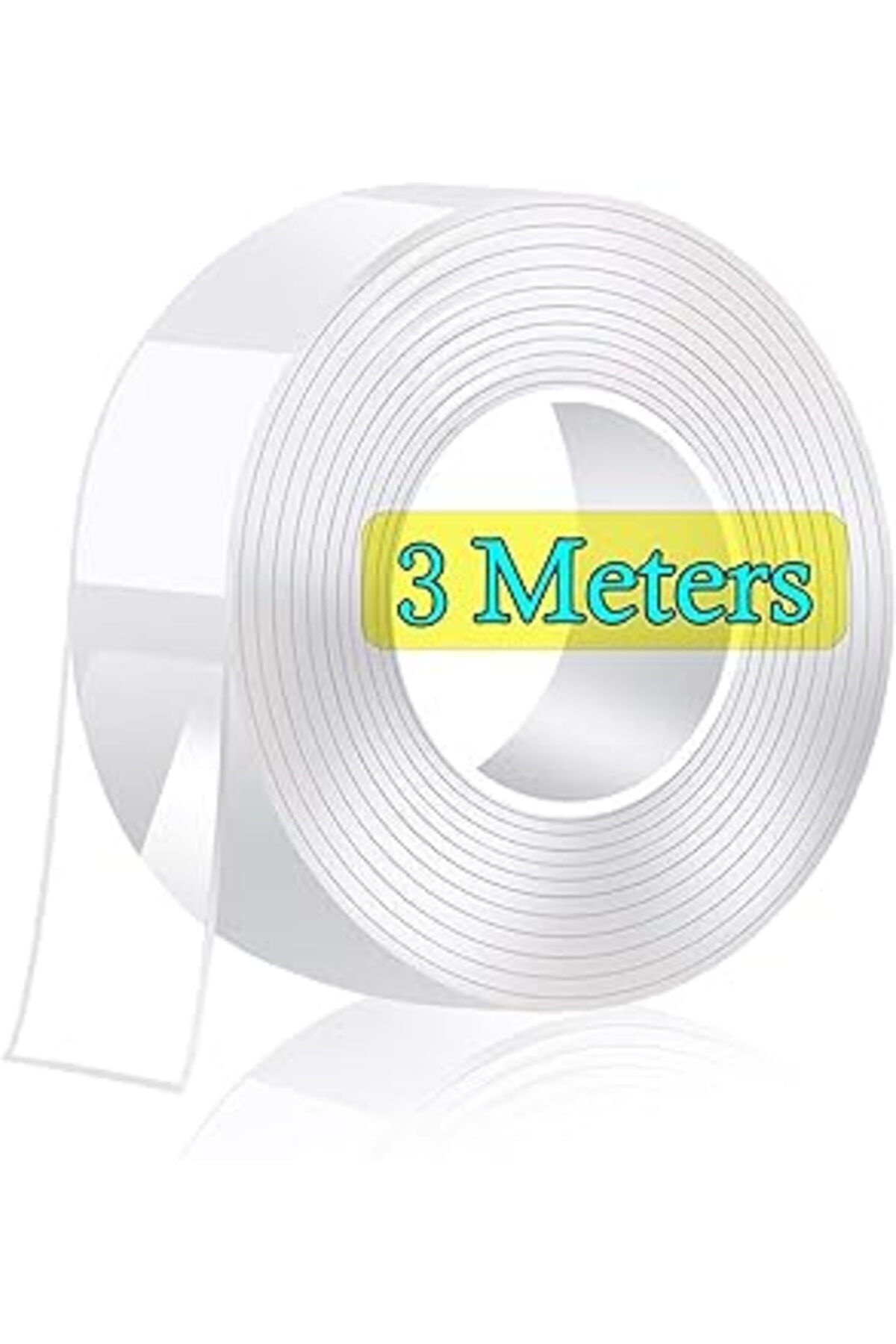NETWORK ART Keogh 3 Metre Çift Taraflı Bant Ekstra Güçlü Şeffaf Yıkanabilir İnce Nano Bant Çıkarılabilir İz Yok