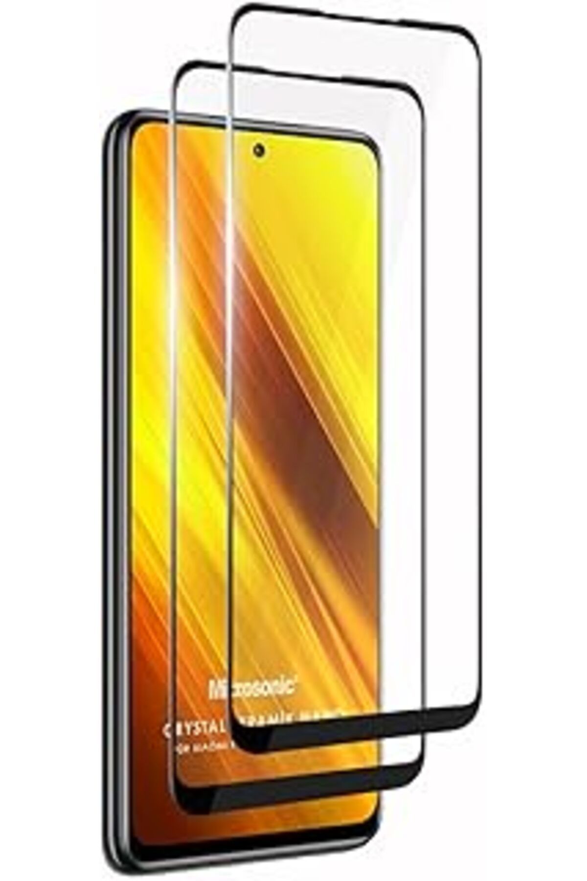 Pazarcan Microsonic Xiaomi Poco X3 Pro Crystal Seramik Nano Ekran Koruyucu Siyah (2 Adet)