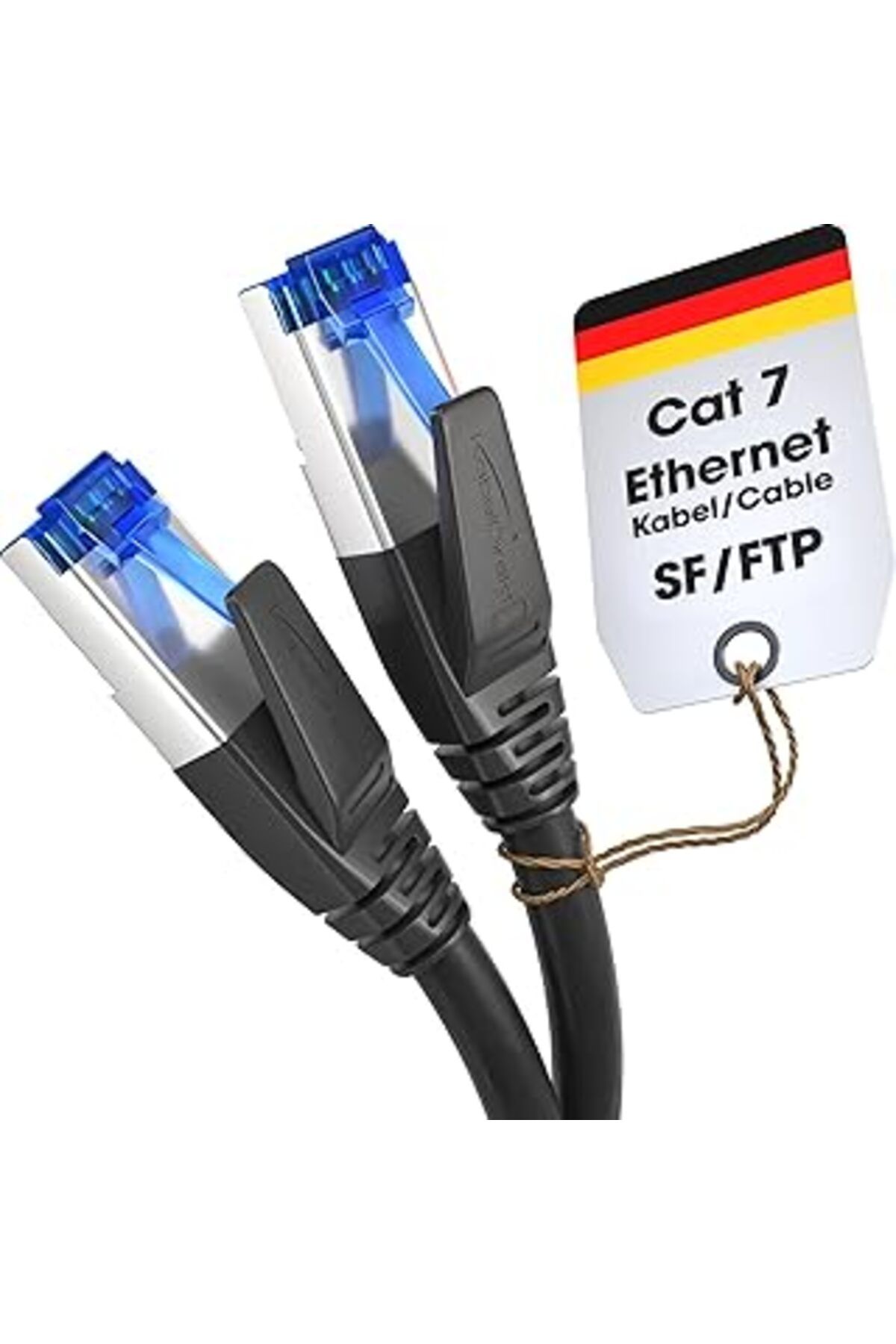 Mu Art Kabeldirekt – Cat 7 Ethernet Kablosu, Kırılmaya Dayanıklı – 1,5m – 10 Gbit Ağ, 0,25-30m Arasında Me