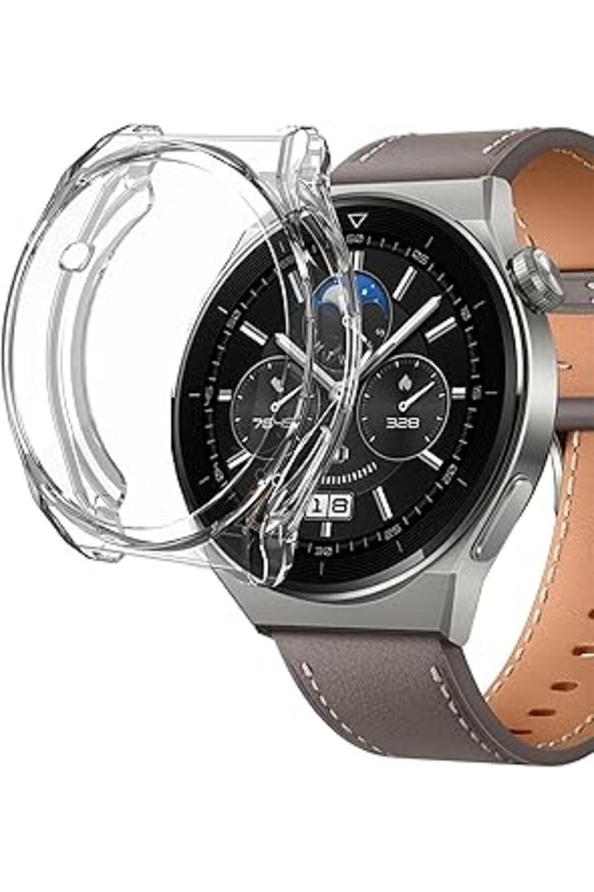 karadağsb Microsonic Huawei Watch Gt5 Pro 46Mm Kılıf 360 Full Round Soft Silicone Şeffaf [Watch Gt5 Pro 46Mm