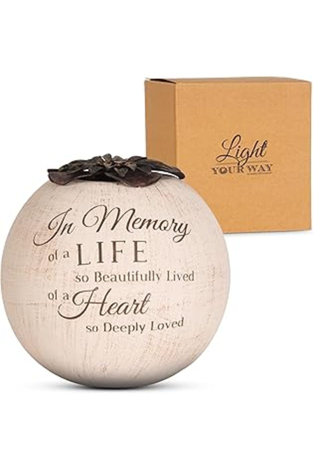 Pazarcan Light Your Way Pavilion Gift Company 19009 Ihr Weg, Terrakotta-Kerzenhalter, In Memory, 12,7 Cm