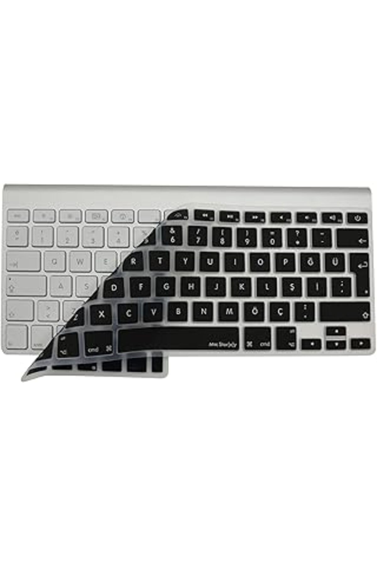 Mu Art Ahşap Mcstorey Klavye Kılıfı Magic Keyboard-1 A1314 A1242 Model Apple Ile Uyumlu Türkçe Q Baskı Silikon K