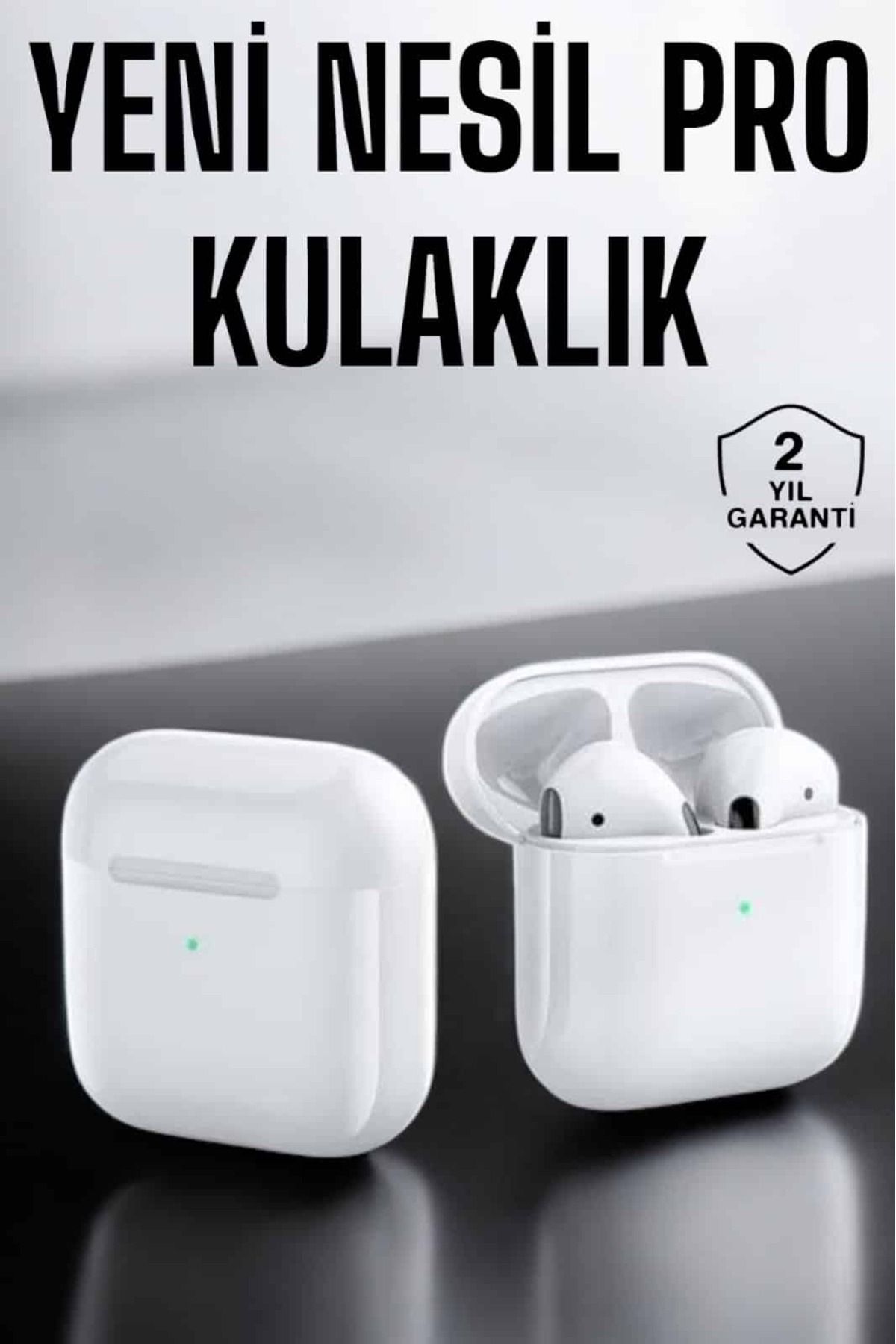 esey ticaret Yeni Nesil Pro Bluetooth Kulaklık Uzun Pil Ömrü Beyaz