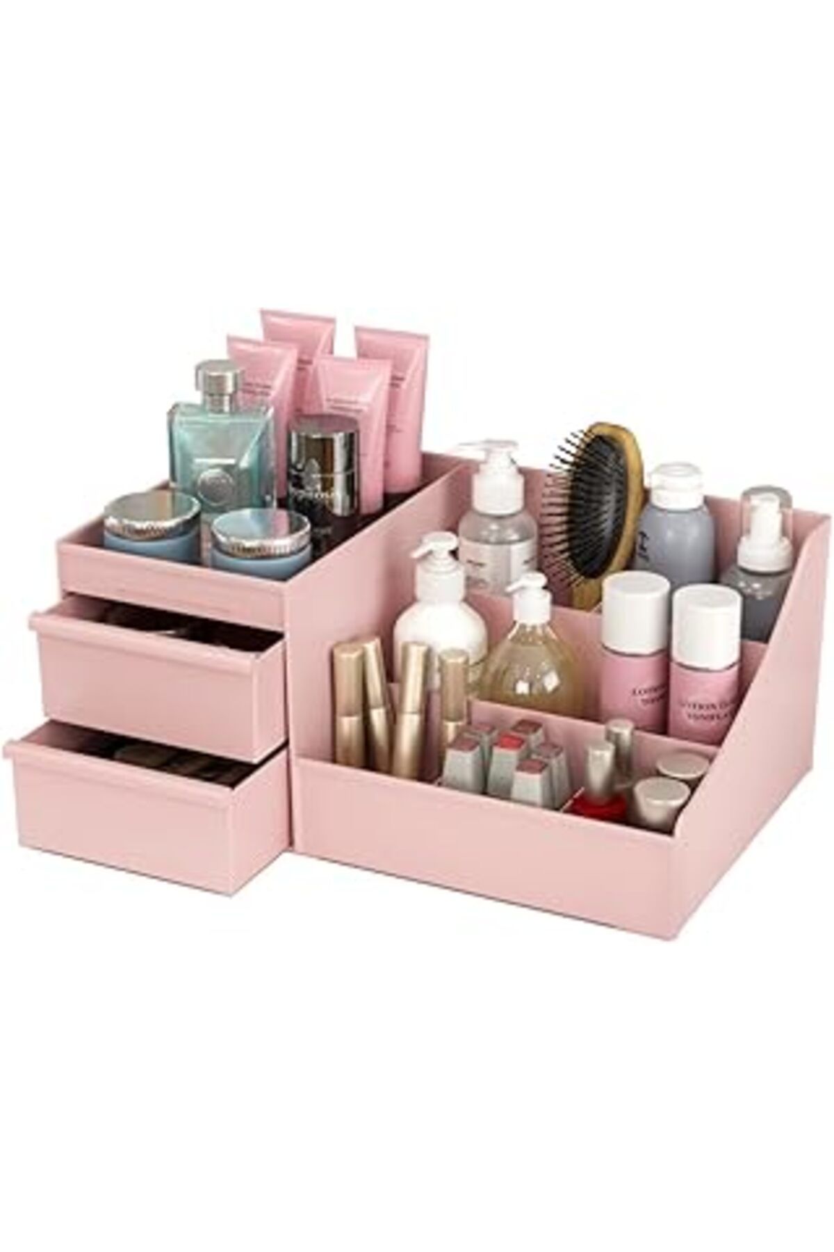 karadağsb Dovihome Elegant Makyaj Ve Kozmetik Düzenleyici Organizer Fırçalık Pudra Pembe