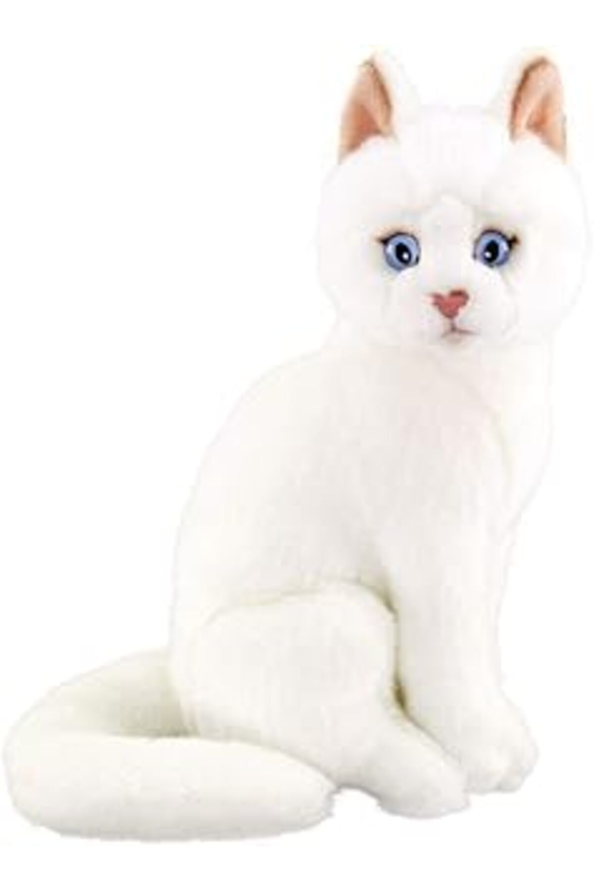 karadağsb Animals Of The World Oturan Kedi Peluş Oyuncak, Beyaz, 22Cm