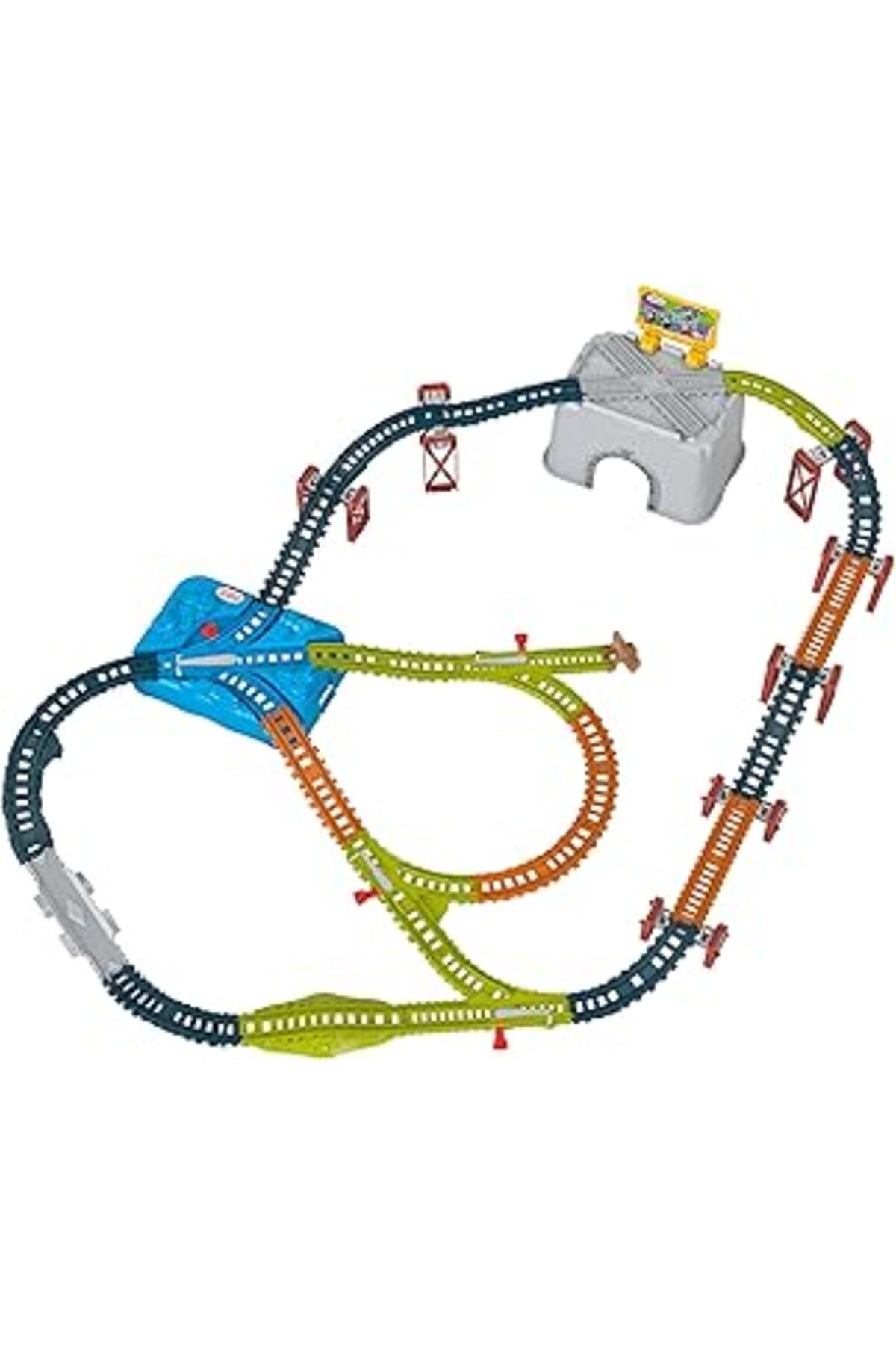 Mu Art Ahşap Thomas & Friends Oyuncak Tren Paleti Seti, Connect & Build Kovası, Kalıp Döküm Ve Motorlu Trenler I