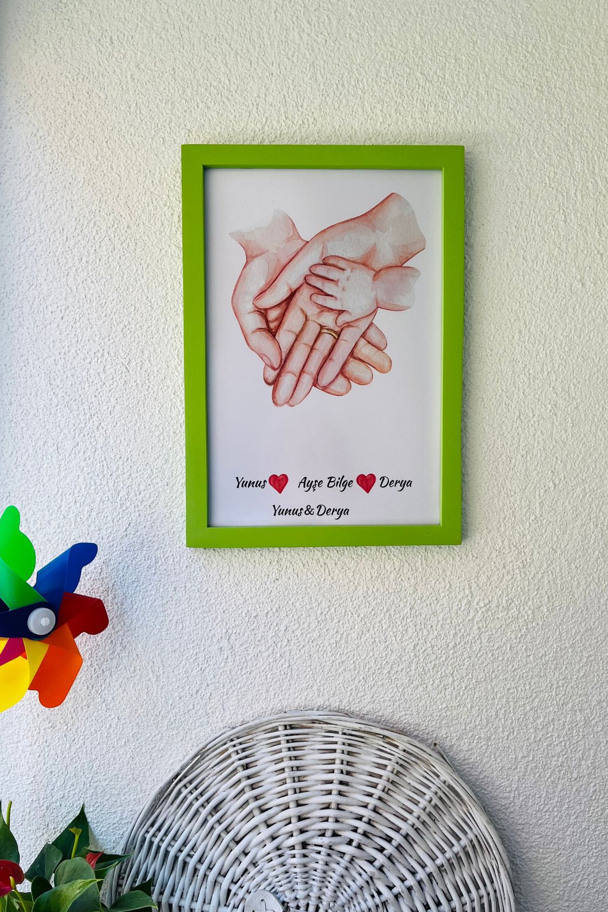 baucollection Kişiye Özel Aile Temalı El Yapımı Ahşap Tablo
