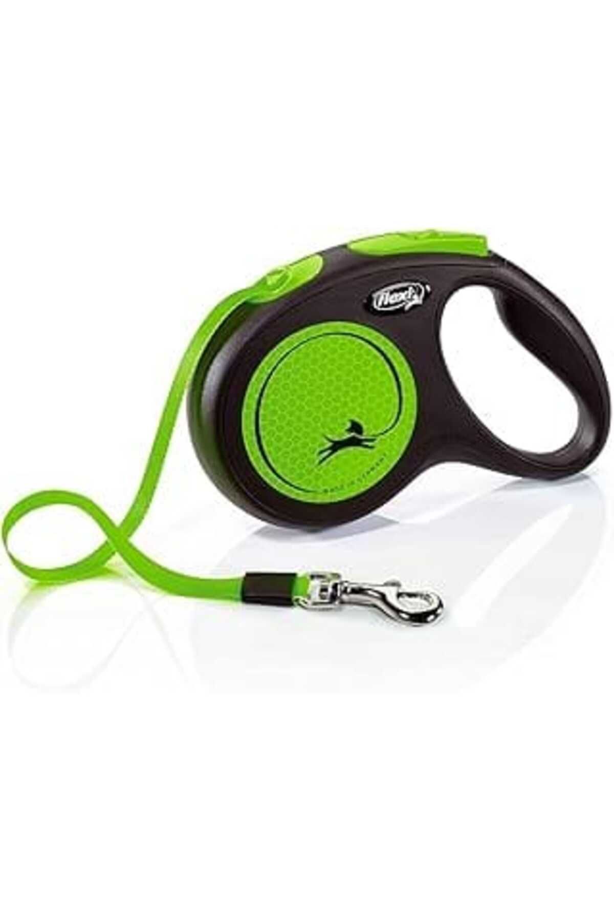 NZM TİCARET Flexi New Neon S Beden Yeşil 5Mt Şerit Tasma