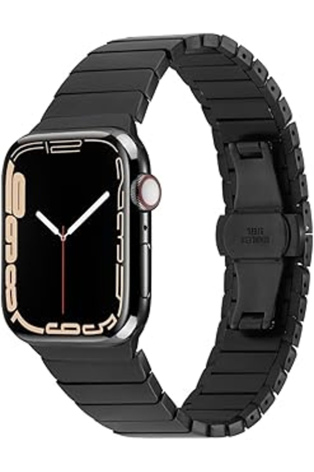 karadağsb Zore Apple İle Uyumlu Watch 42Mm Kordon Krd-79 Metal Strap Kayış Siyah
