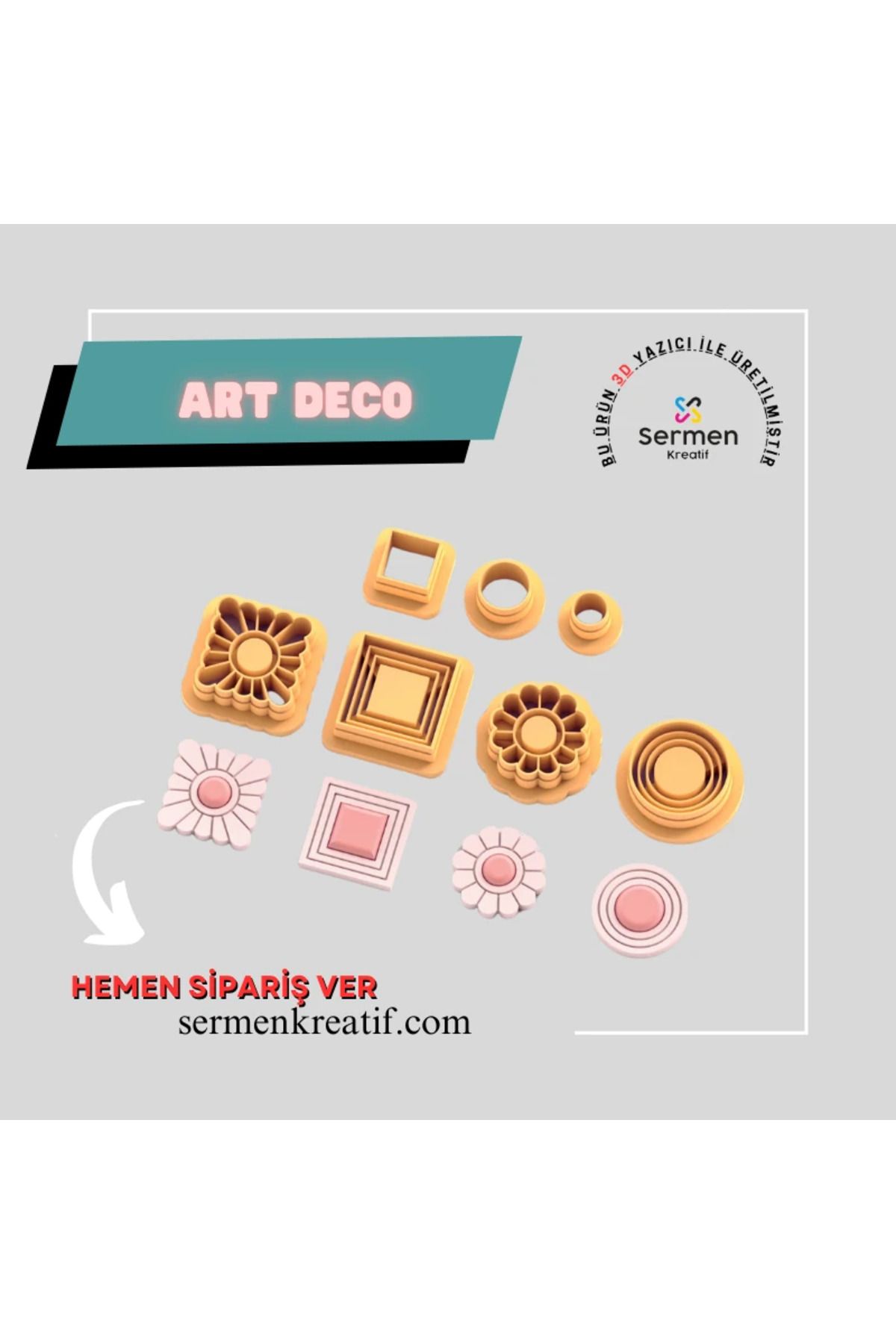 sermen kreatif Art Deco Polimer Kil Kesici