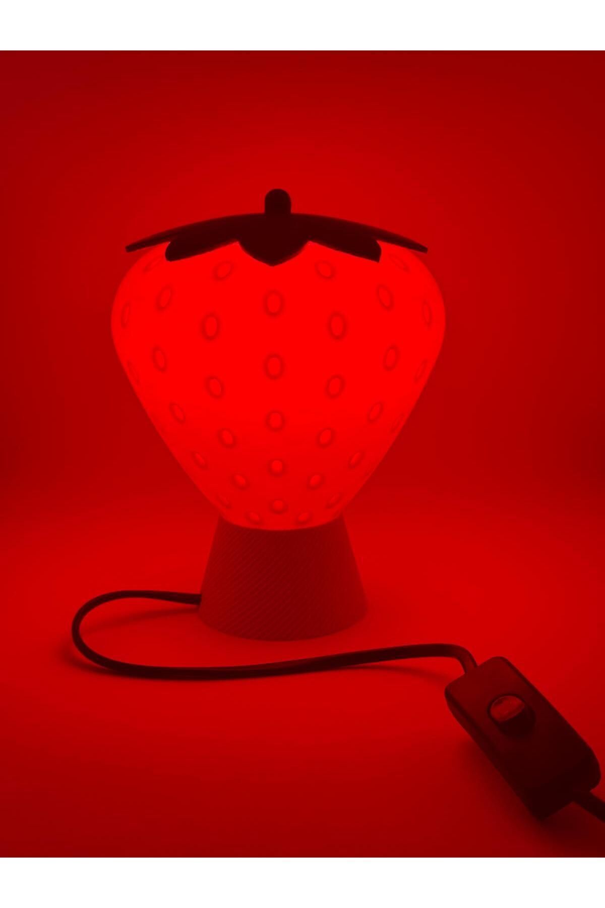 SerenityHaven 3160042-A09-FRULAMP-TAB-ÇİLEK MASA GECE LAMBASI