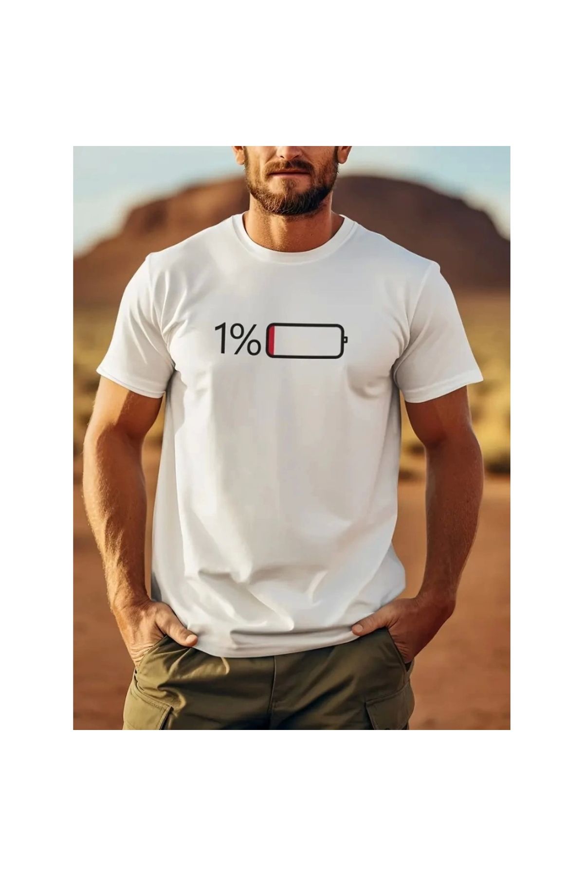 Marsilyan - Baskılı Oversize Bisiklet Yaka Tshirt