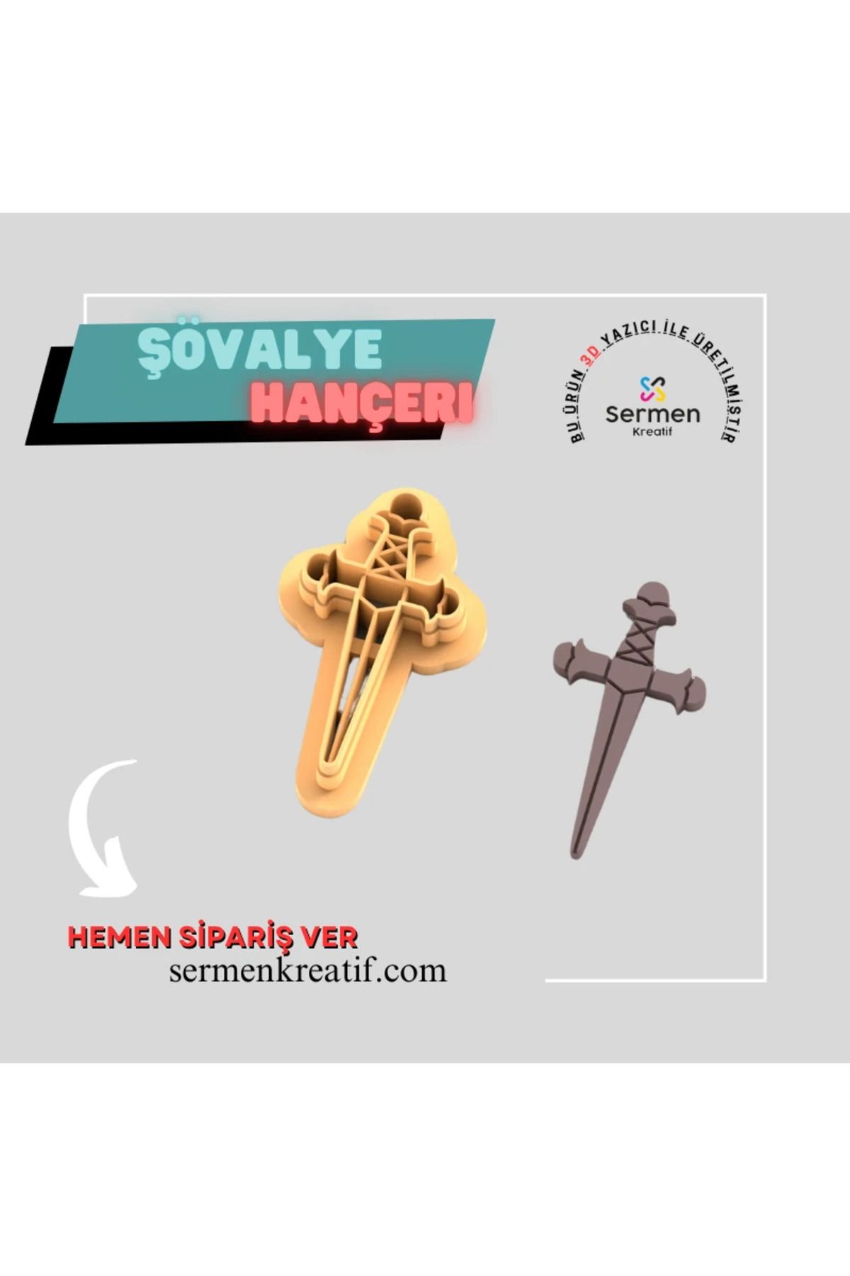 sermen kreatif Şövalye Hançeri Polimer Kil Kesici