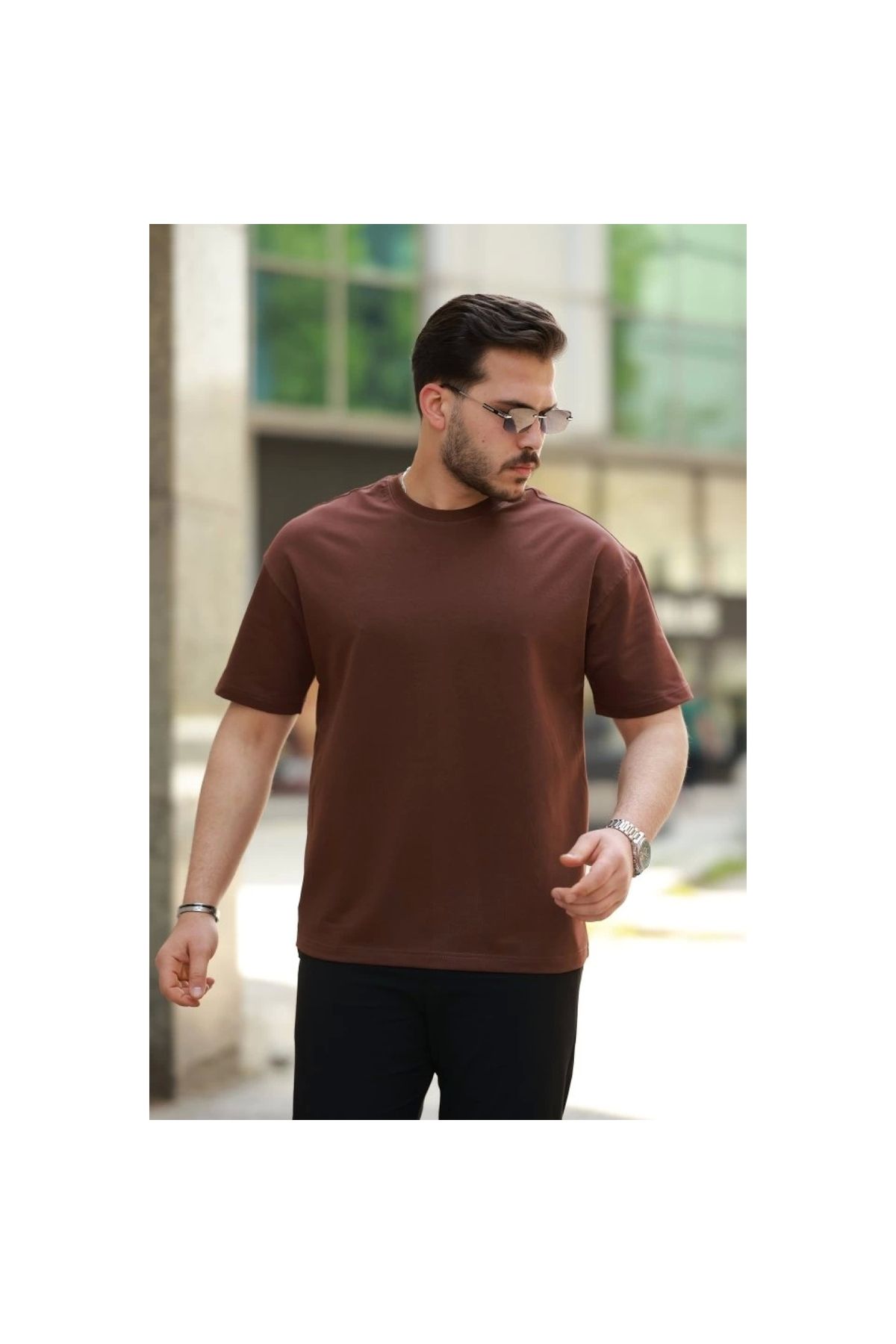 Marsilyan - Erkek Kısa Kollu Basic Oversize Tshirt