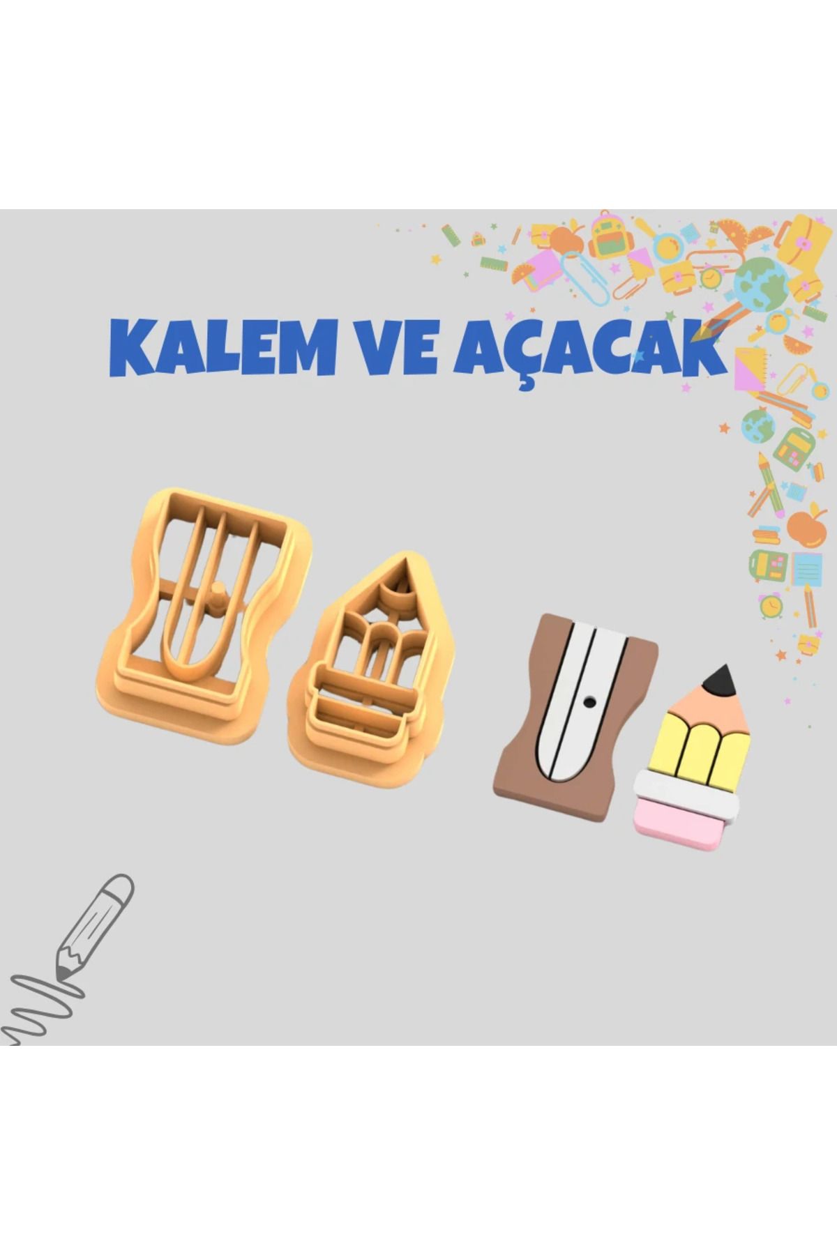 sermen kreatif Kalem ve Açacak Kurabiye Damgası
