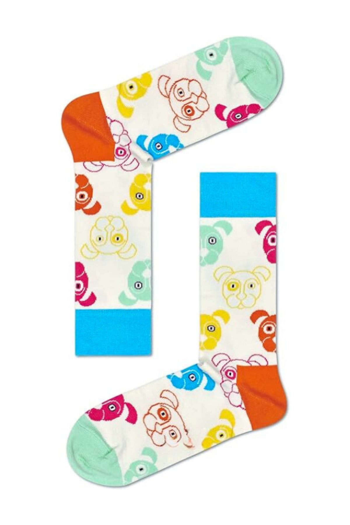 Shuttle Park Özel Seri Happy Dog Desenli Yazılı Socks Renkli Eğlenceli Rahat Tasarım Tarz Soket Çoraplar