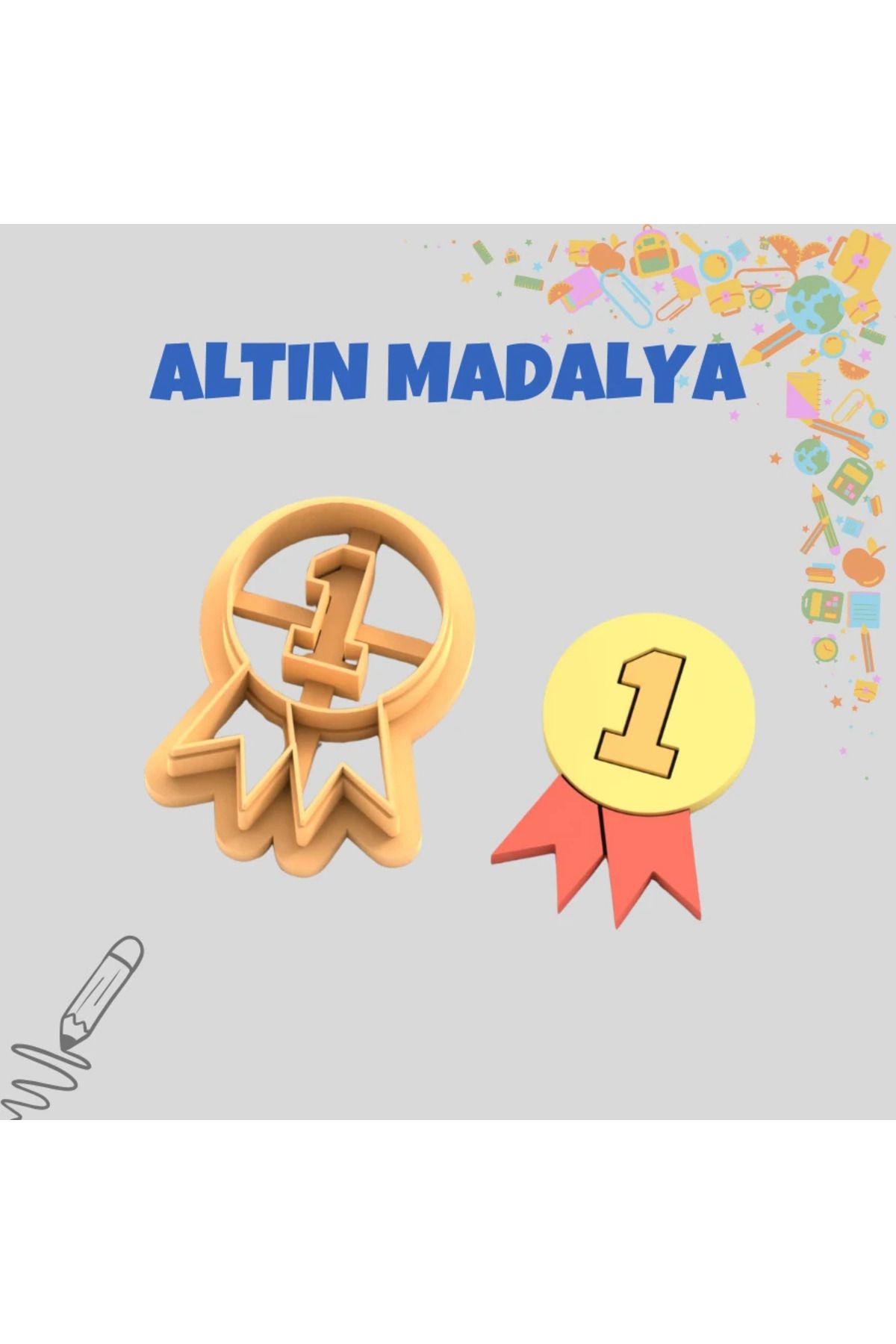 sermen kreatif Altın Madalya Kurabiye Damgası