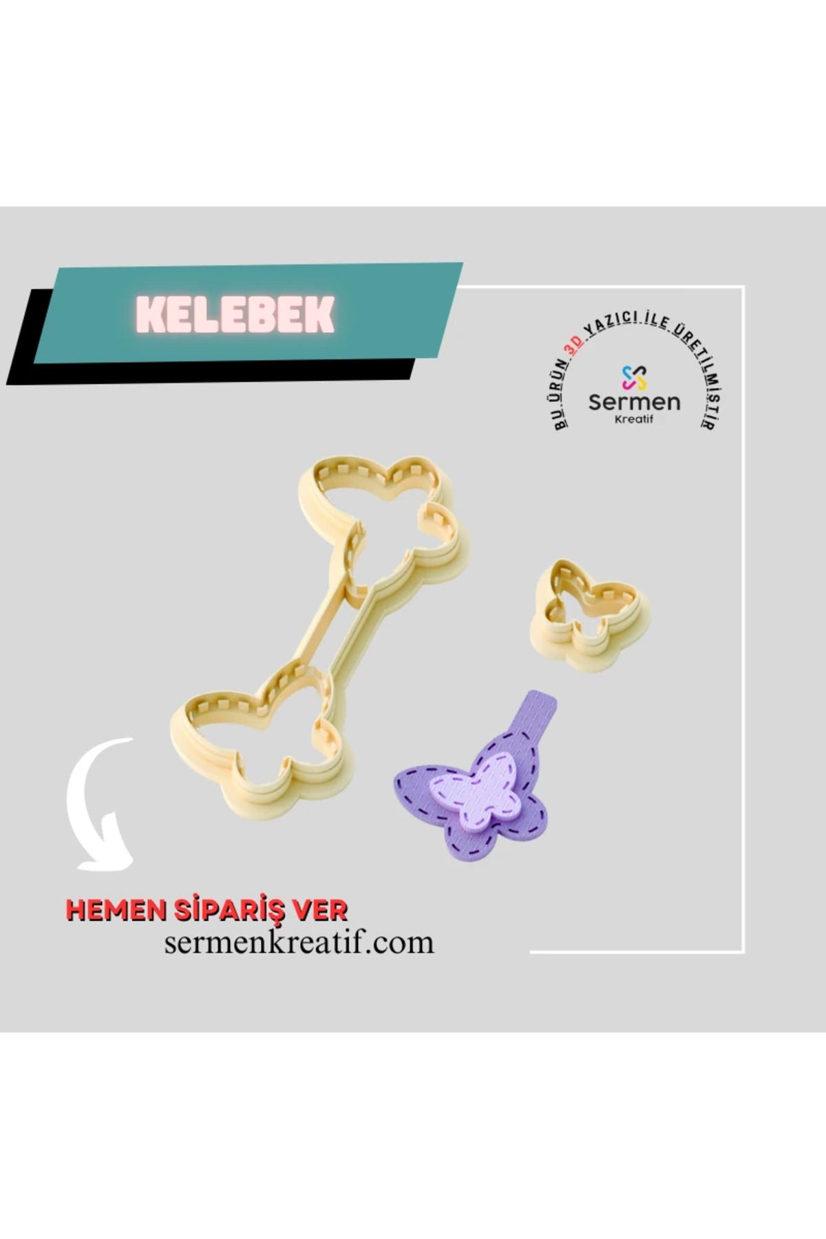 sermen kreatif Kelebek Polimer Kil Kesici