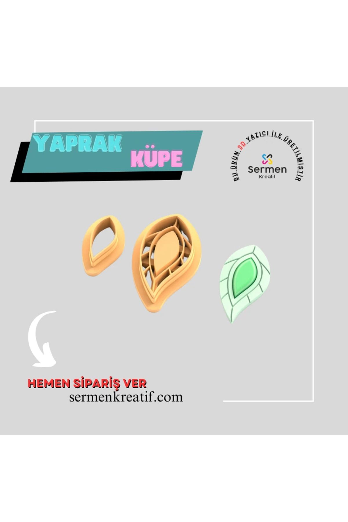 sermen kreatif Yaprak Küpe Polimer Kil Kesici