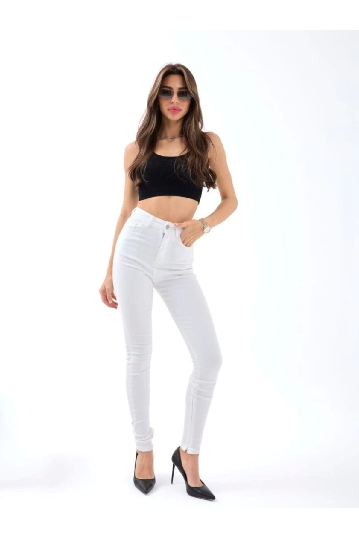 Butik 6489 PANTOLON-BEYAZ