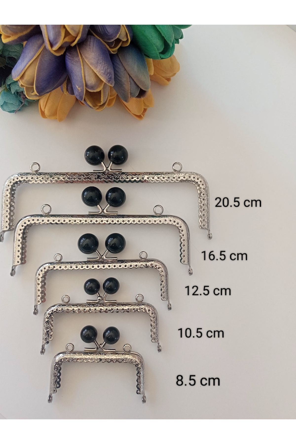 Sultan Dikdörtgen Boncuklu Çanta Sapı - 20.5 cm