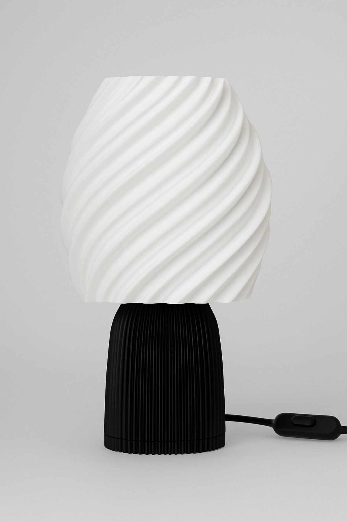 Moonart Design Aria Kıvrımlı Spiral Masa Lambası | Modern Dekoratif Abajur, Şık Gece Lambası