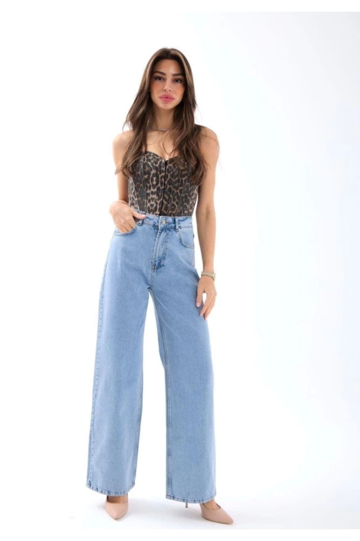 Butik 7415 KOT PANTOLON-AÇIK MAVİ