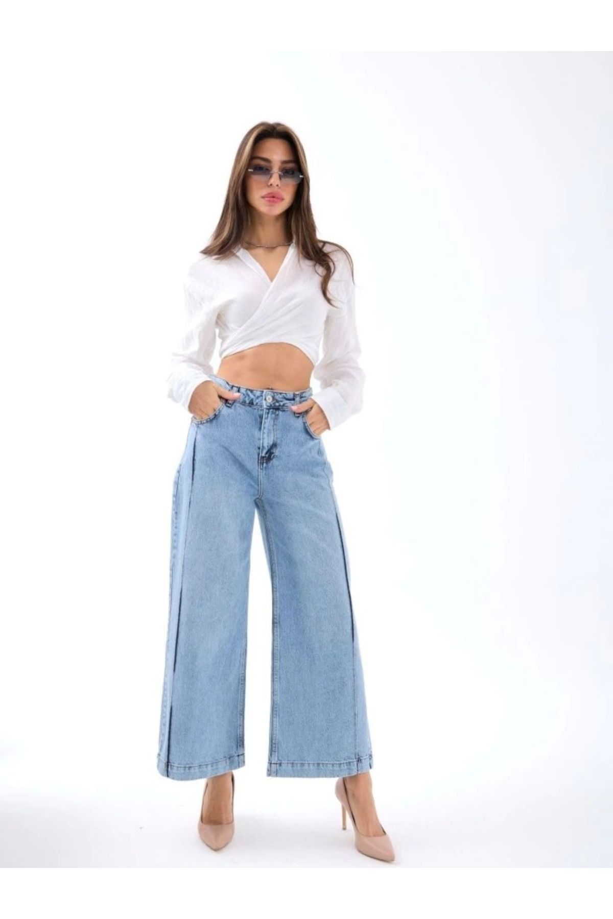 Butik 7356 KOT PANTOLON-MAVİ