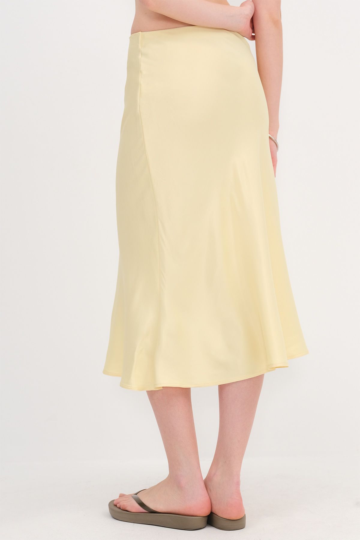 Addax-Satin Midi Skirt E16025-T3 5