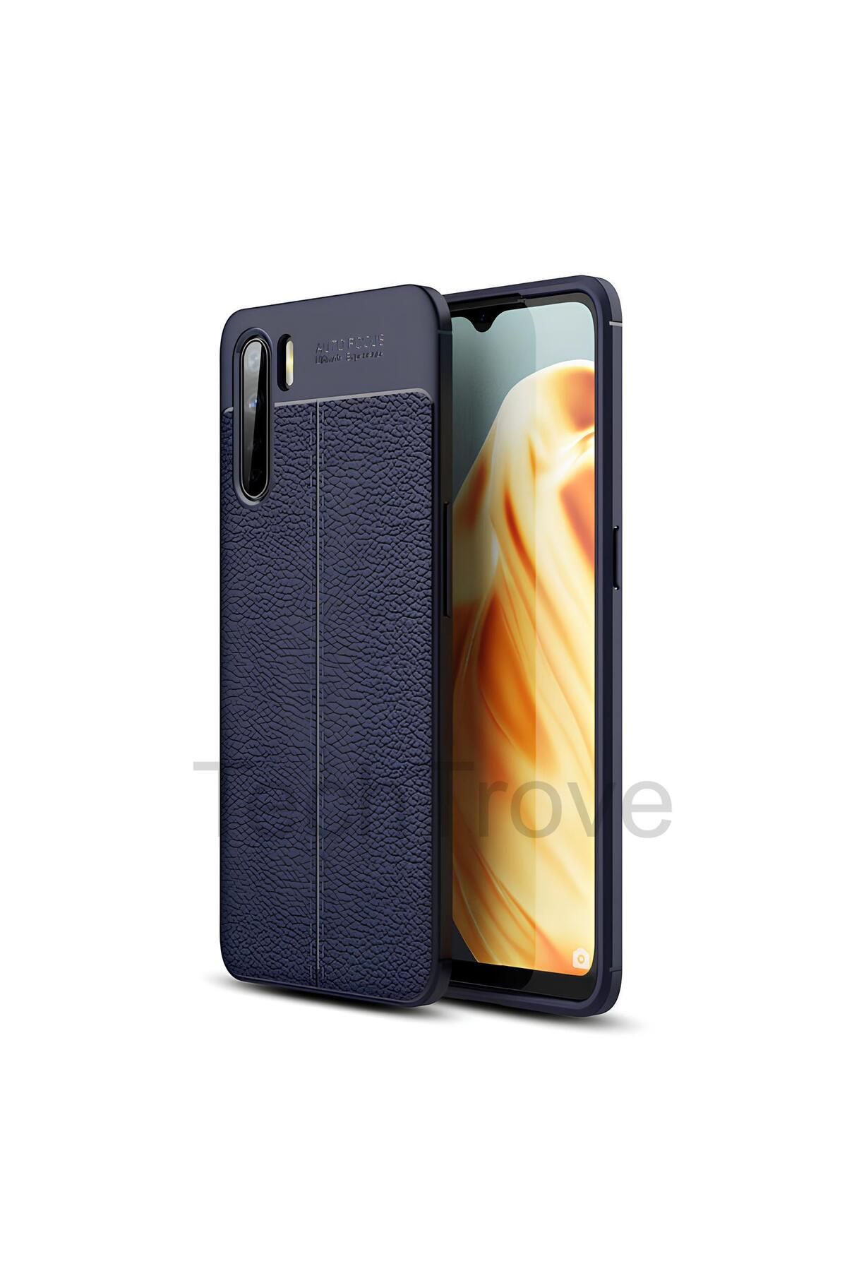 TechTrove Oppo A91 Kılıf Deri Extra Korumalı Slikon Kapak