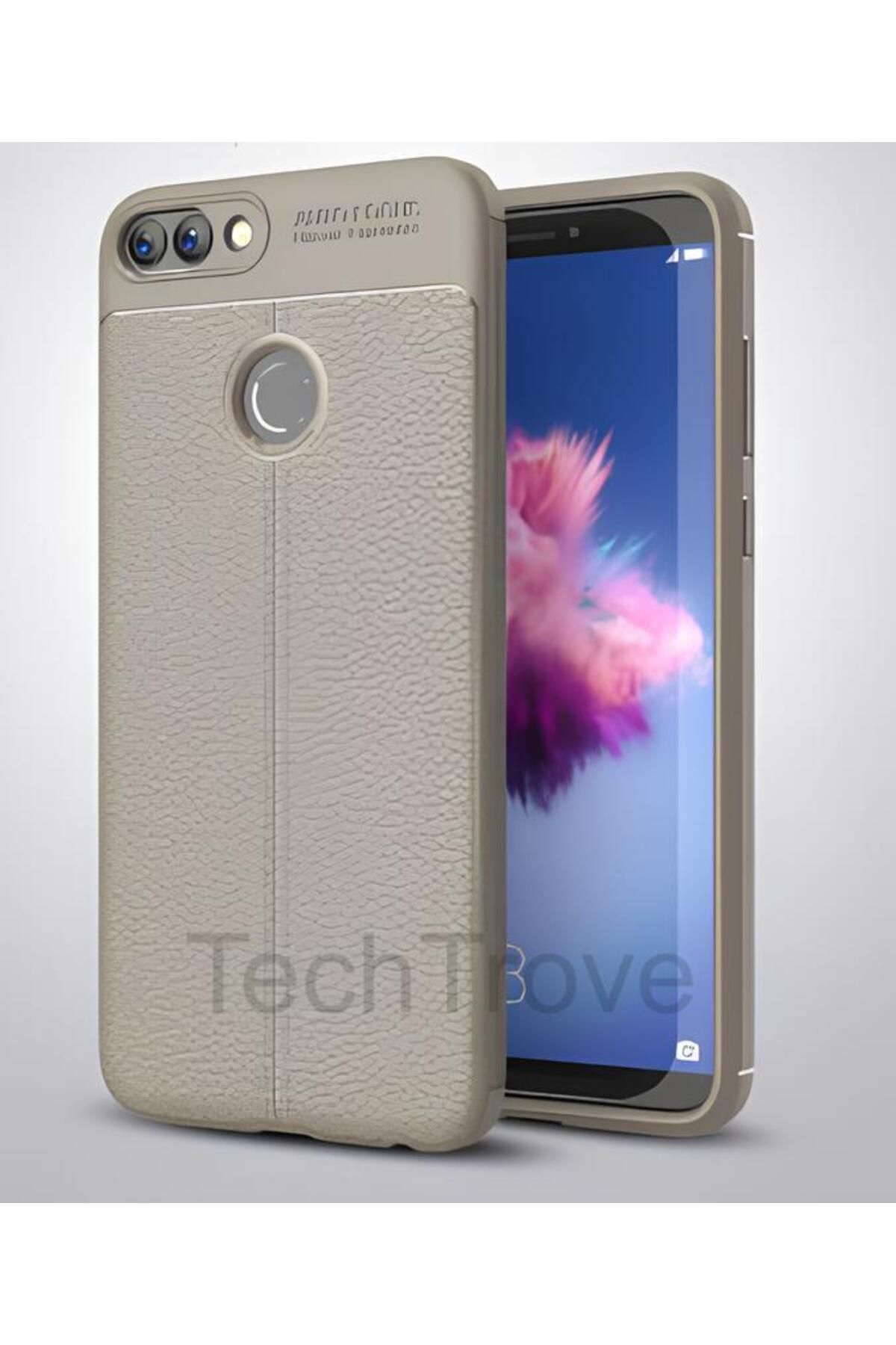 TechTrove Huawei P Smart Kılıf Deri Extra Korumalı Slikon Kapak