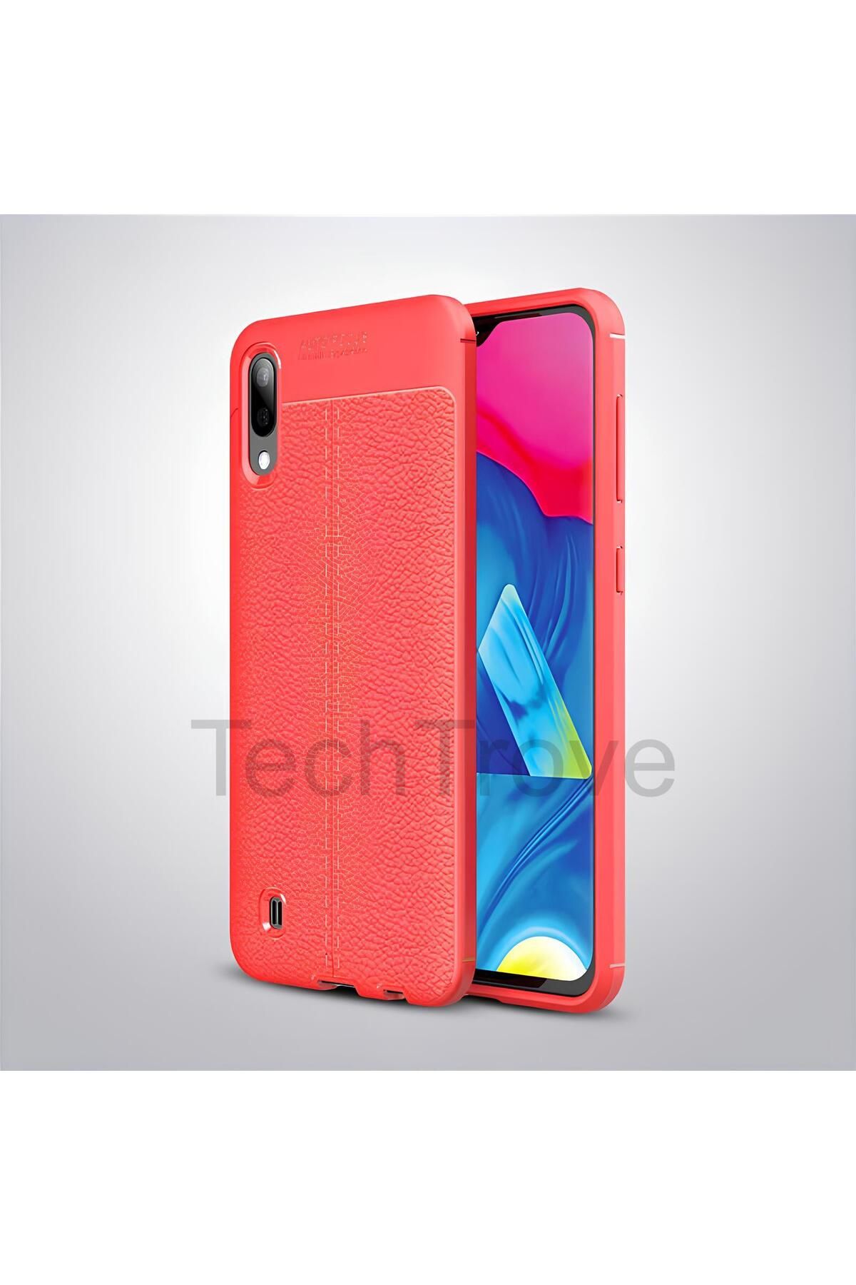 TechTrove Samsung Galaxy M10 Kılıf Deri Extra Korumalı Slikon Kapak