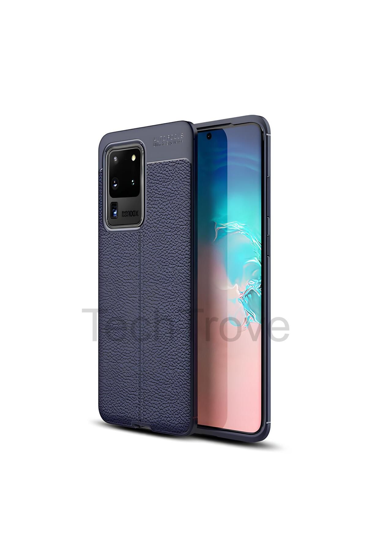 TechTrove Samsung Galaxy S20 Ultra Kılıf Deri Extra Korumalı Slikon Kapak