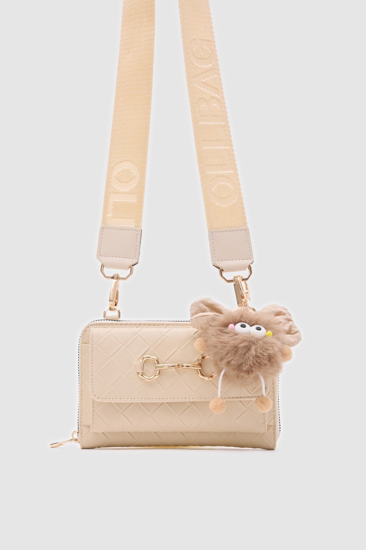OLLBAG Kulaklı Kahve Renk Çanta Cüzdan Charm