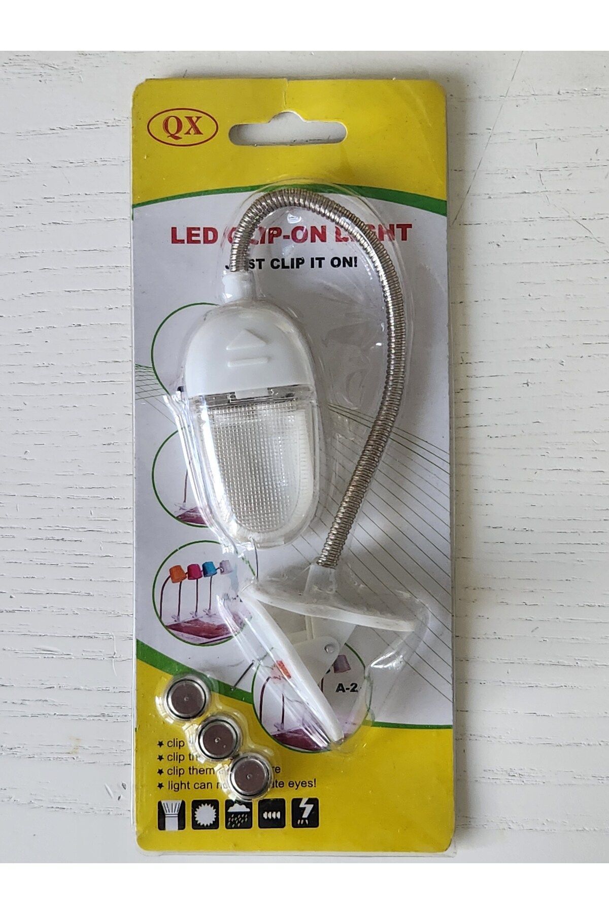 SerenityHaven Pilli Led Işik Mini Masa Lambasi Kıskaçlı