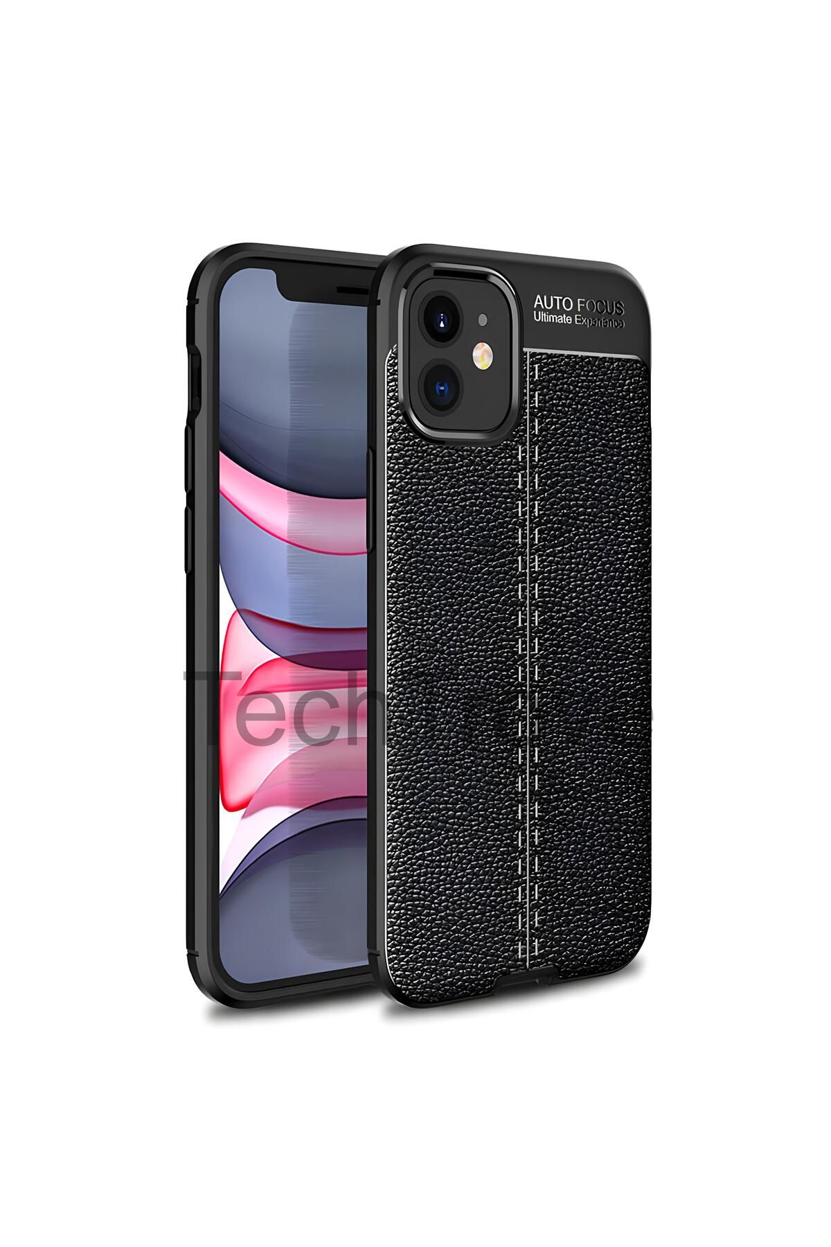 TechTrove Apple iPhone 12 Kılıf Deri Extra Korumalı Slikon Kapak