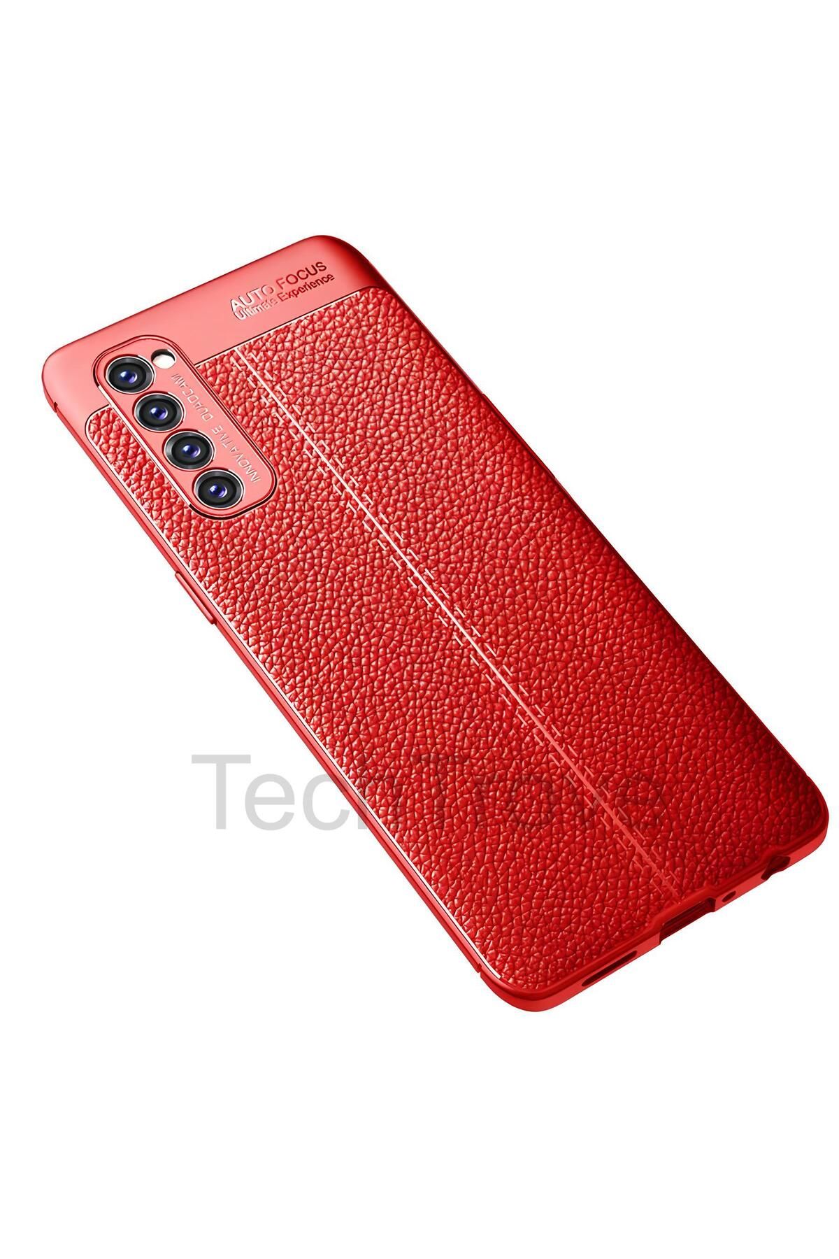 TechTrove Oppo Reno 4 Pro Kılıf Deri Extra Korumalı Slikon Kapak
