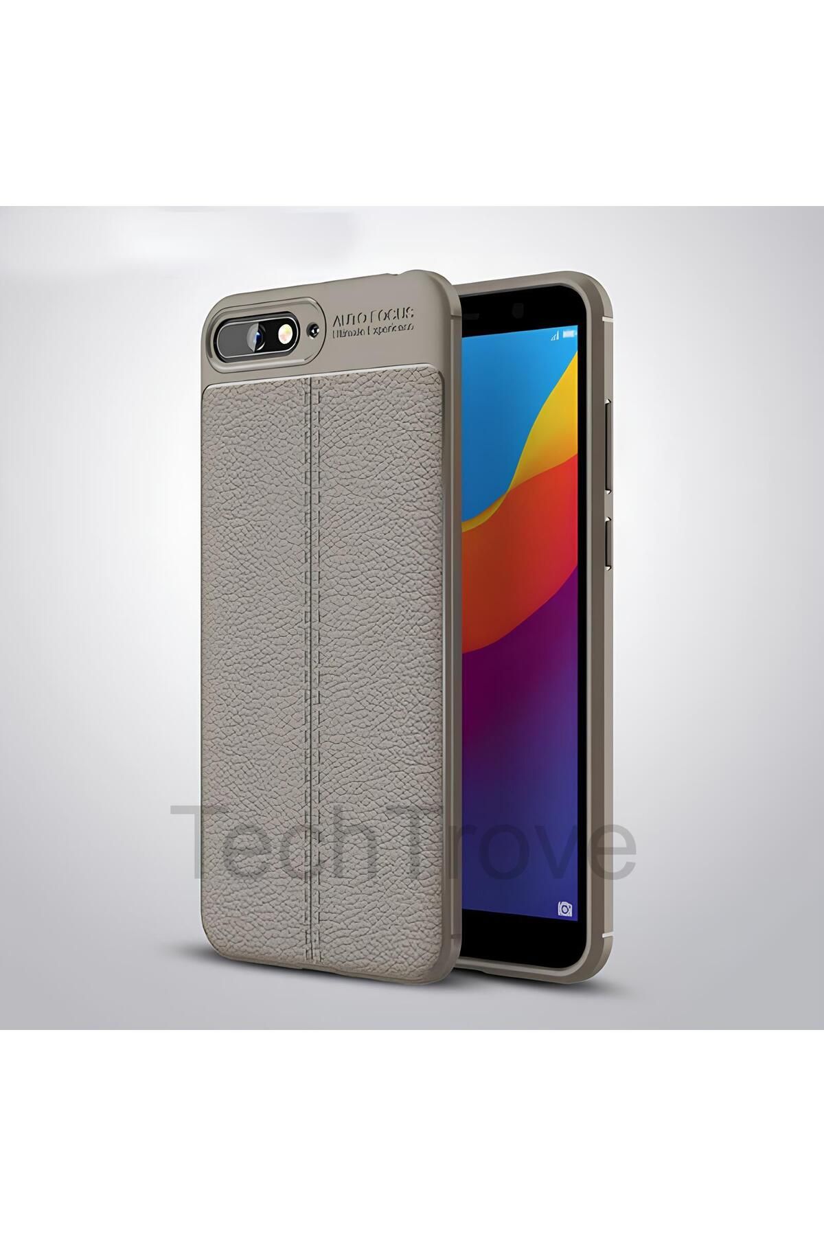 TechTrove Huawei Y6 2018 Kılıf Deri Extra Korumalı Slikon Kapak